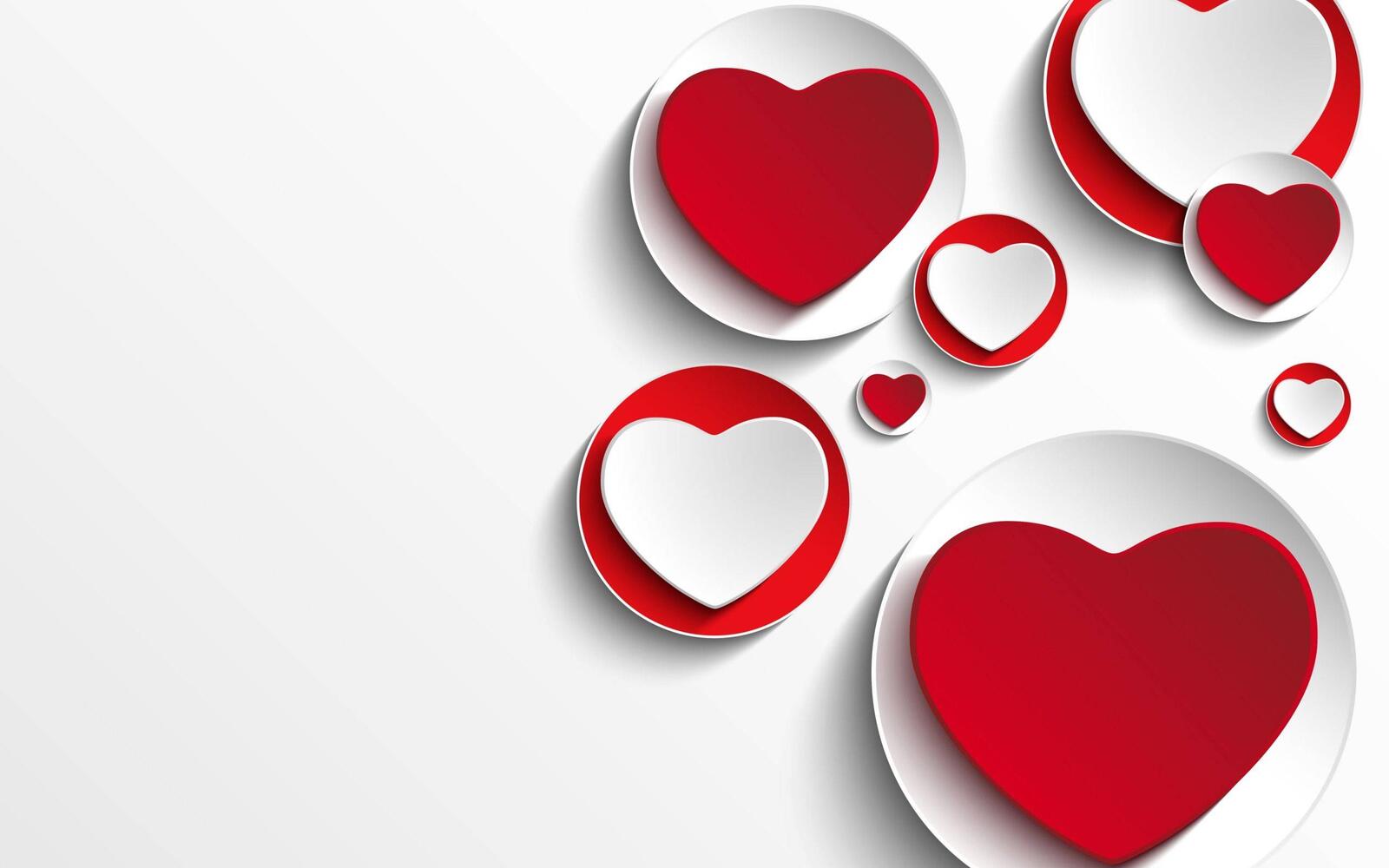 Wallpapers hearts saucers Valentine on the desktop