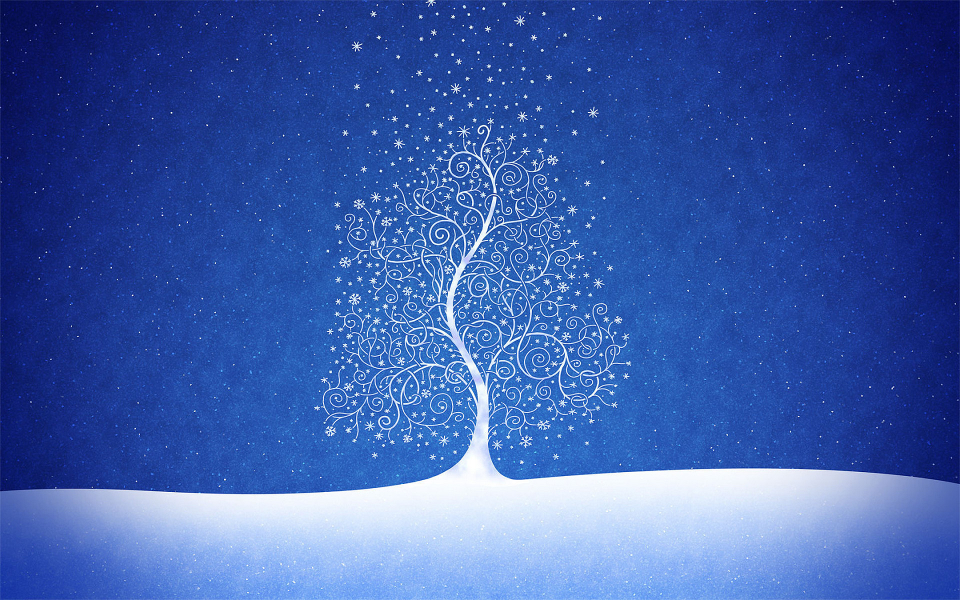 Wallpapers screensaver snow tree on the desktop