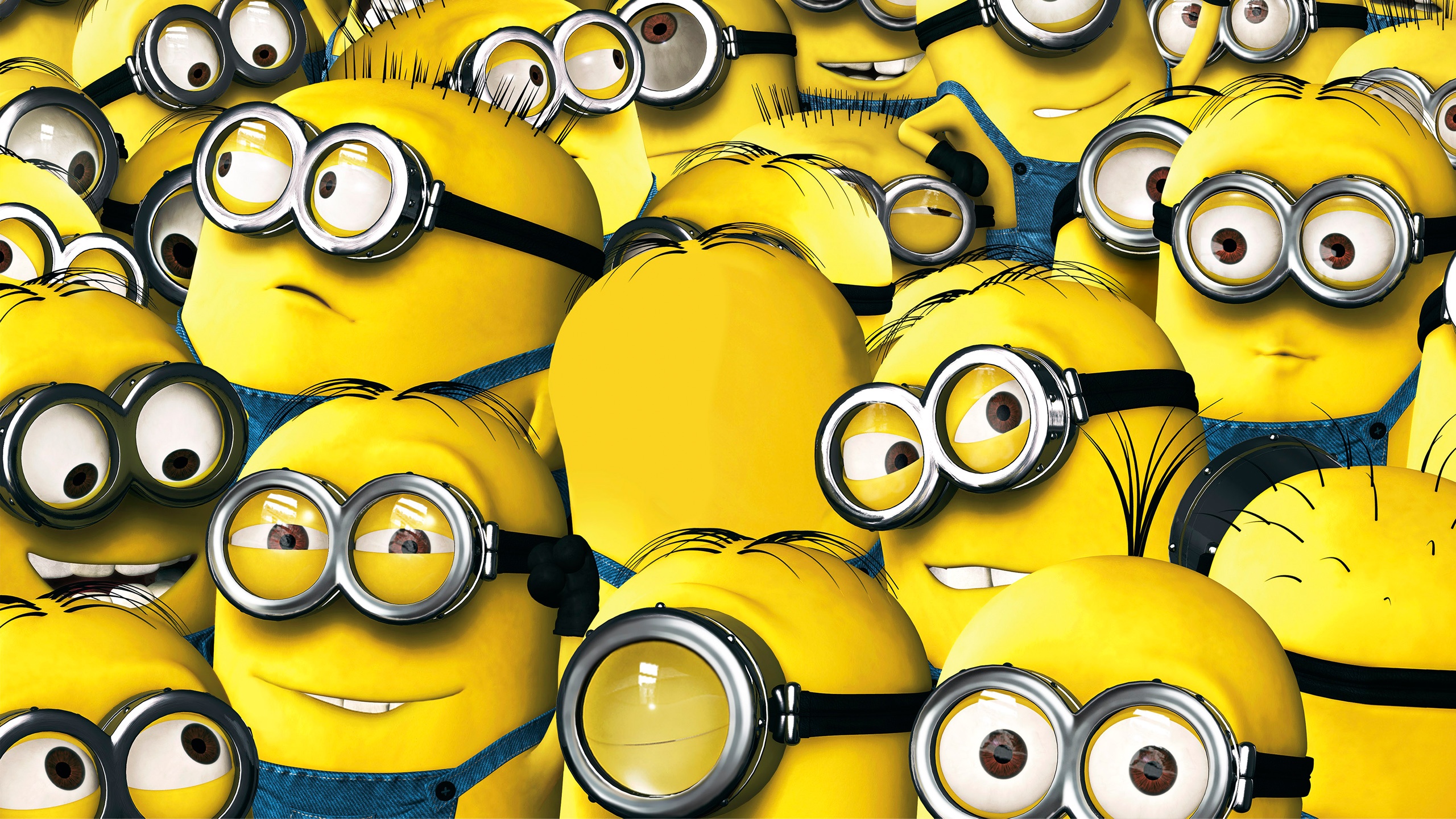 Wallpapers minions eyes glasses on the desktop