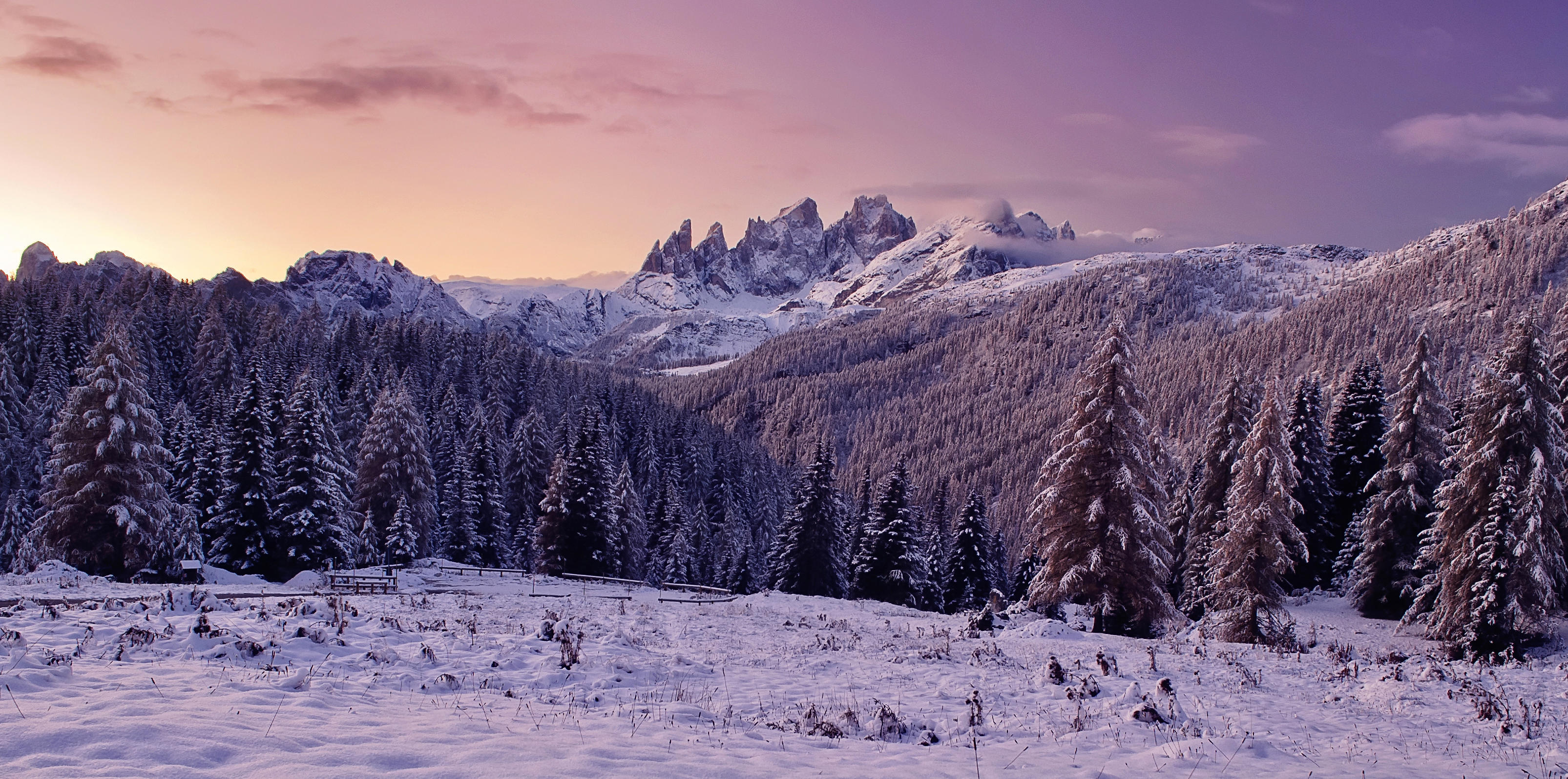 Wallpapers mountains winter Dolomiti del Brenta on the desktop