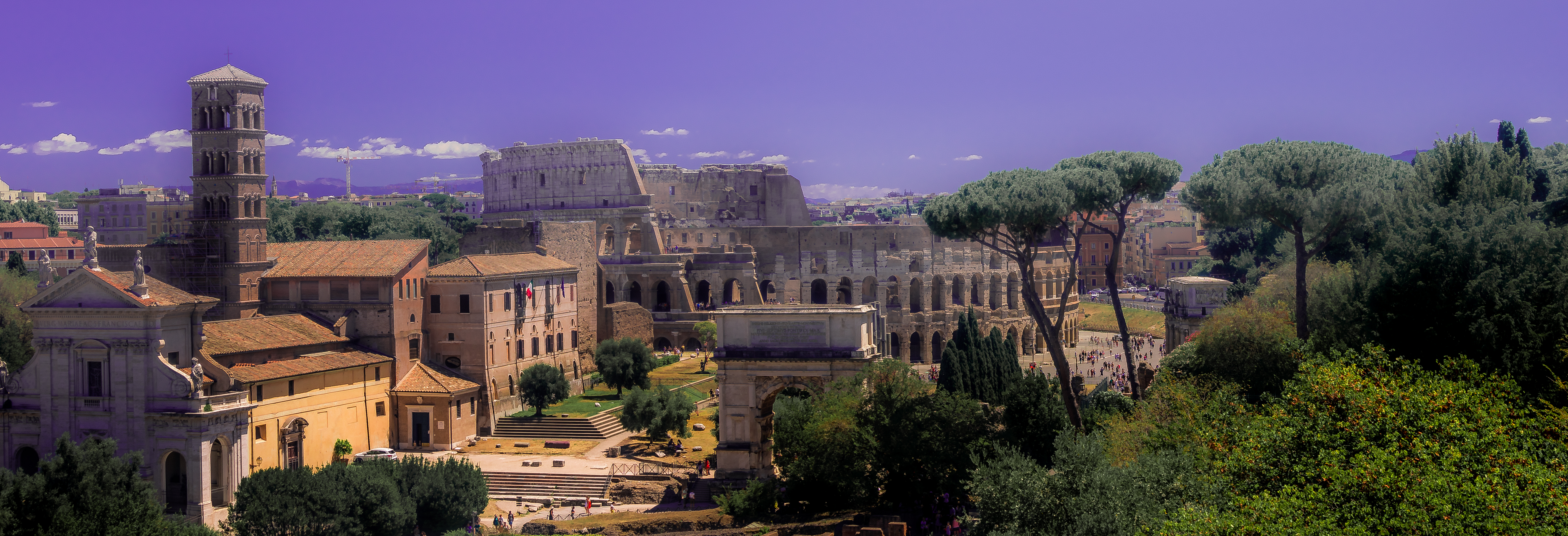 Обои Колизей форум Рим на рабочий стол