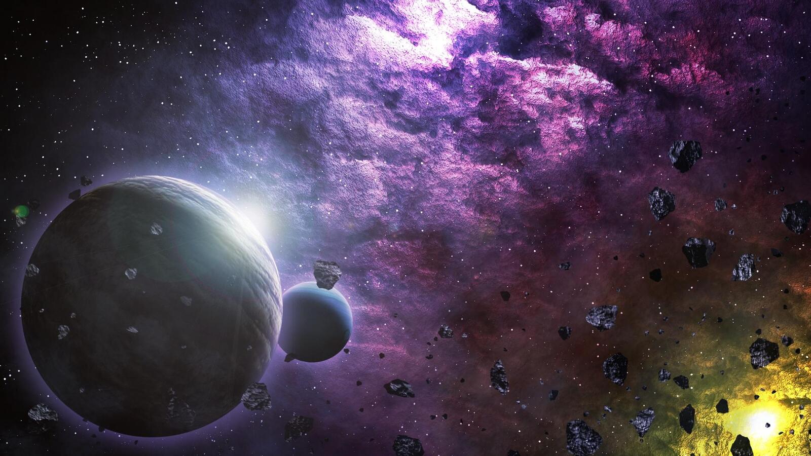 Wallpapers space stones planet on the desktop