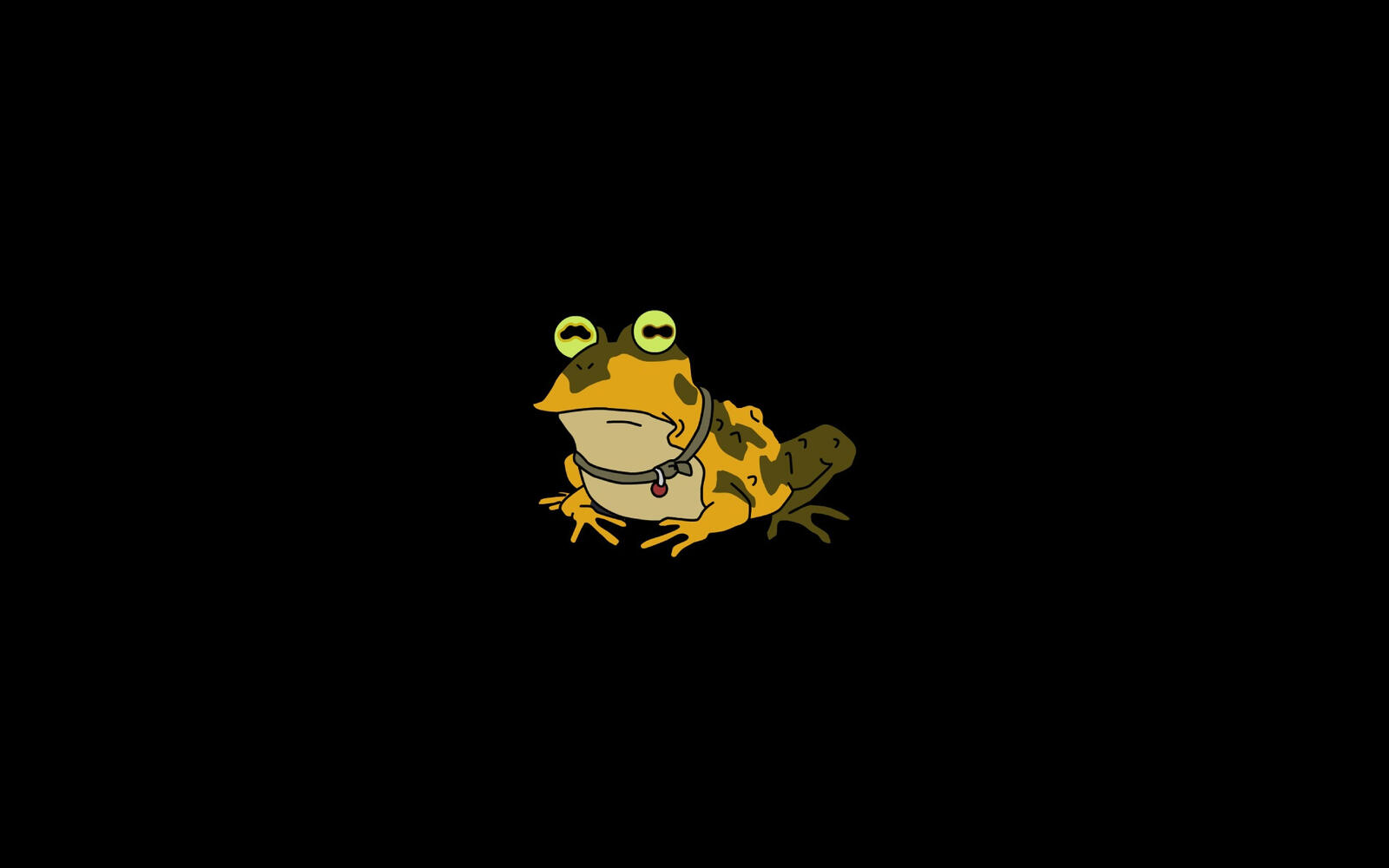 Wallpapers drawing frog eyes on the desktop