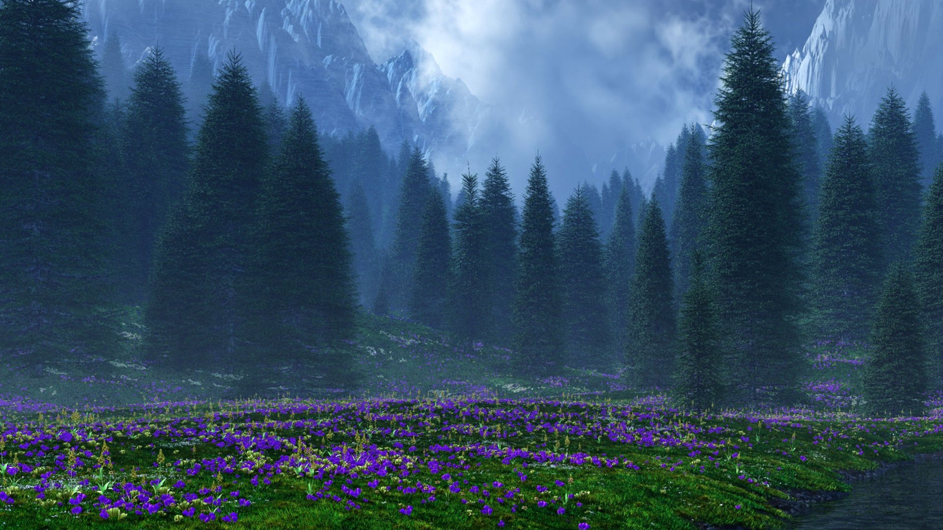 Фото бесплатно поляна, горы, трава