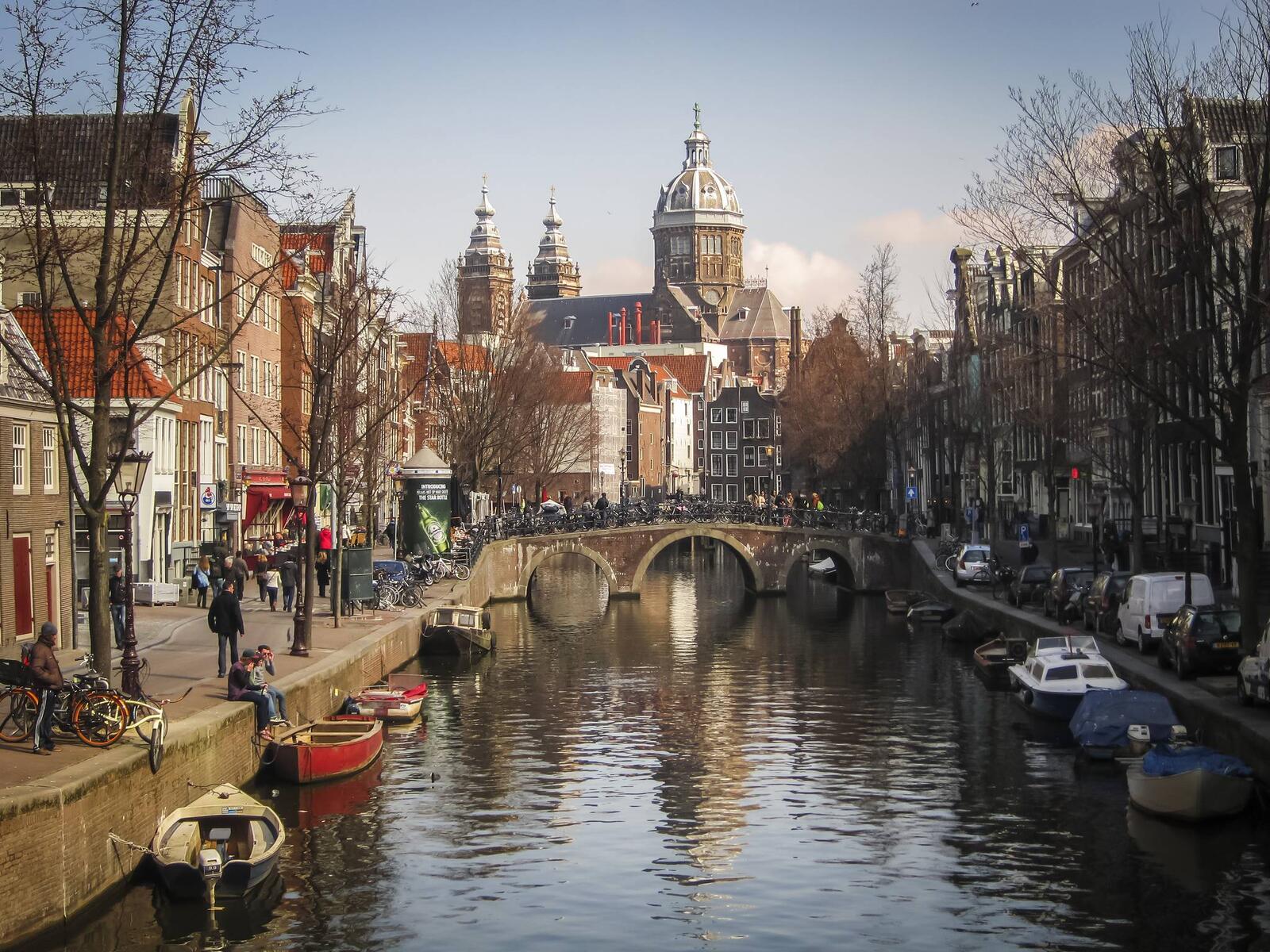 桌面上的壁纸阿姆斯特丹 荷兰首都和最大城市 荷兰