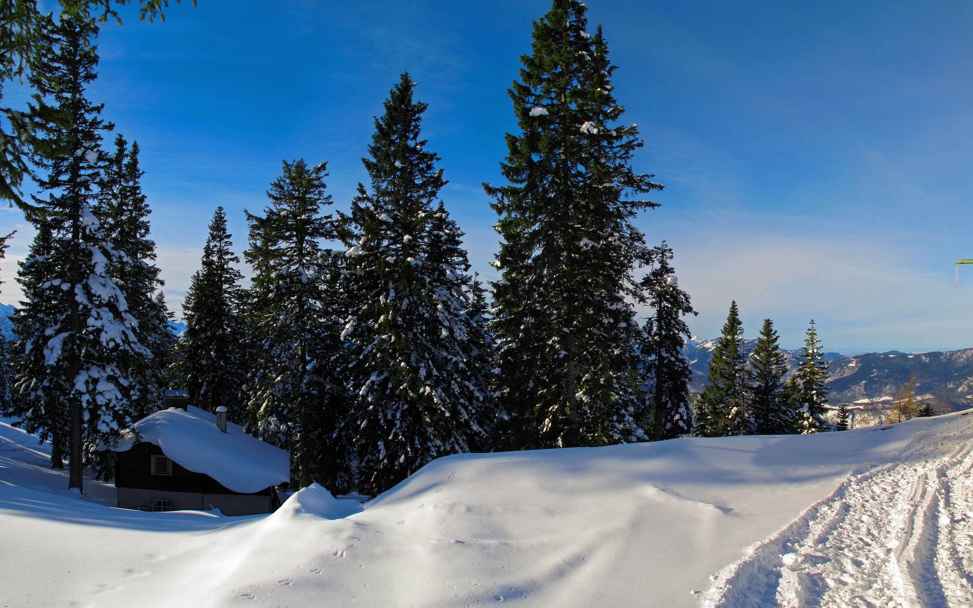 Фото бесплатно зима, горы, дом