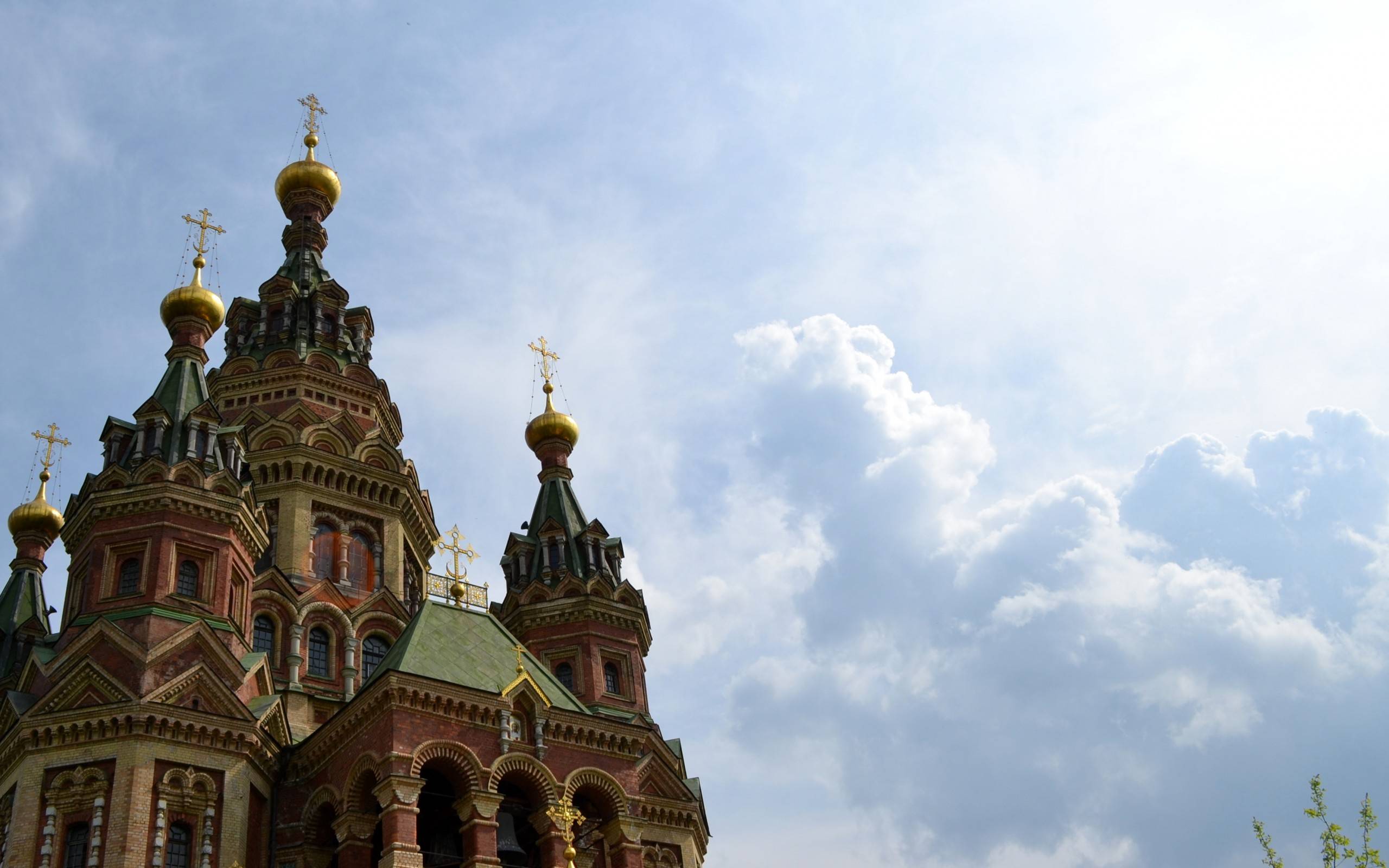 Обои церковь Санкт-Петербург купала на рабочий стол