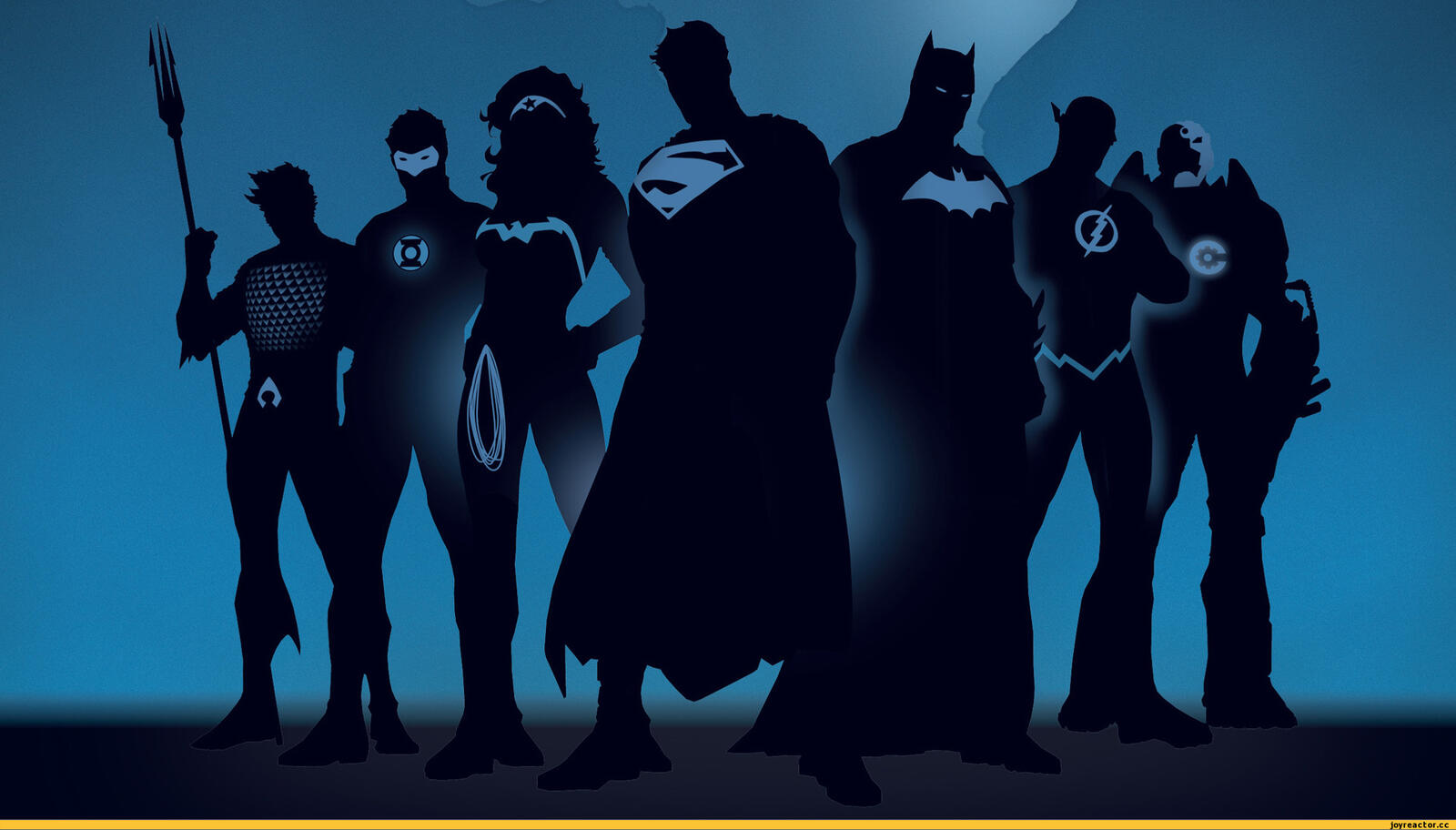 Wallpapers superheroes silhouettes comics on the desktop