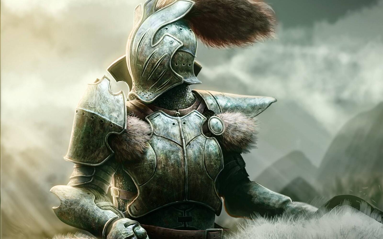 Wallpapers knight warrior armor on the desktop