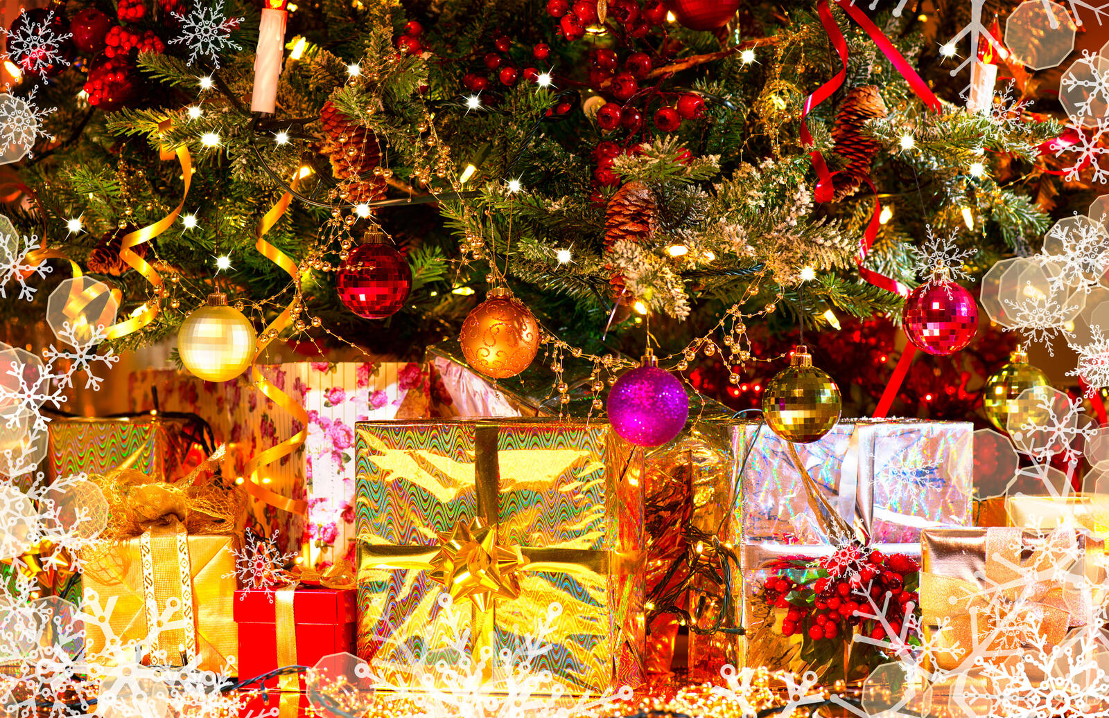 Wallpapers Christmas decorations toys elements on the desktop