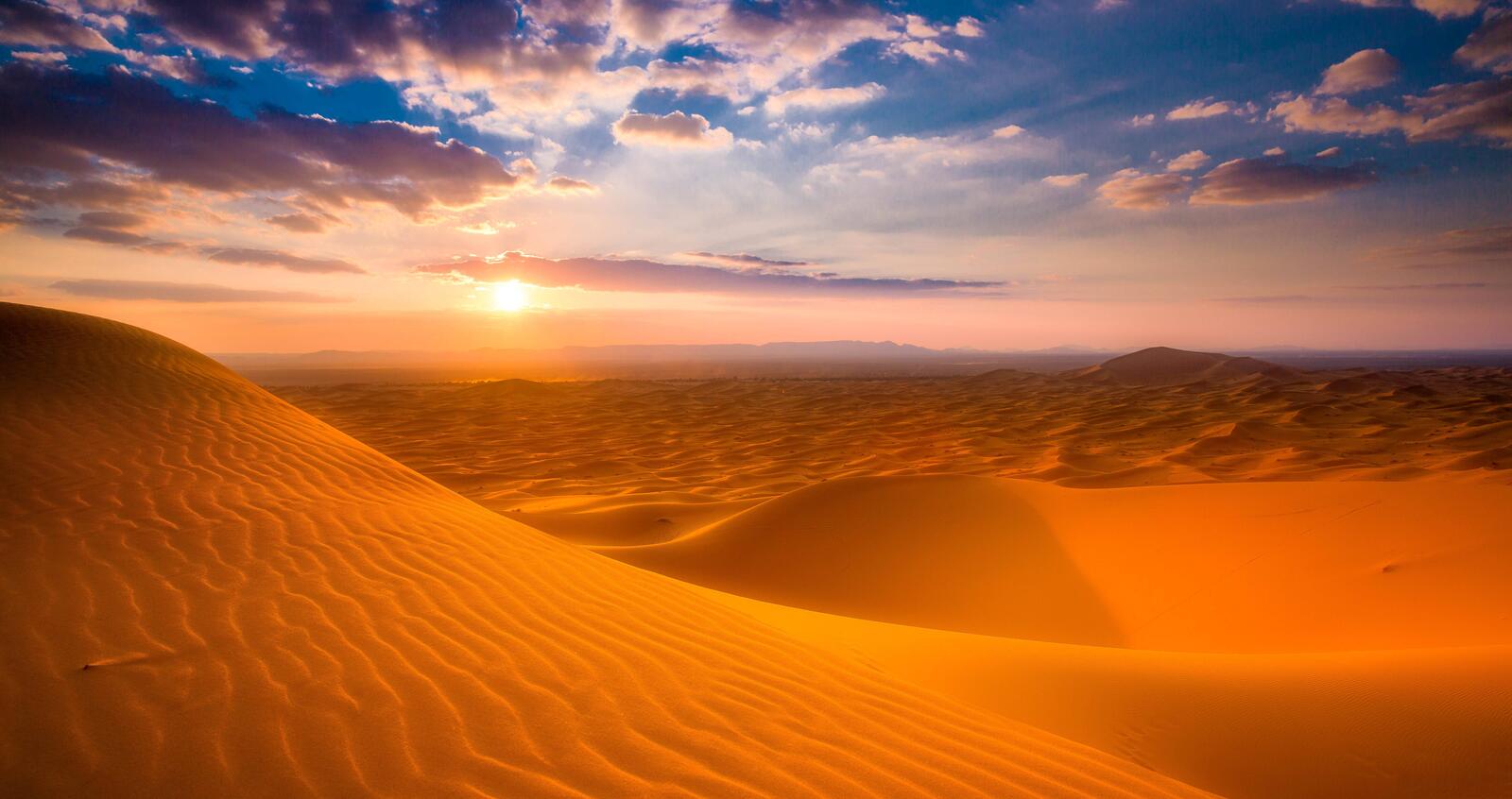 Wallpapers Dunes sand sunset on the desktop