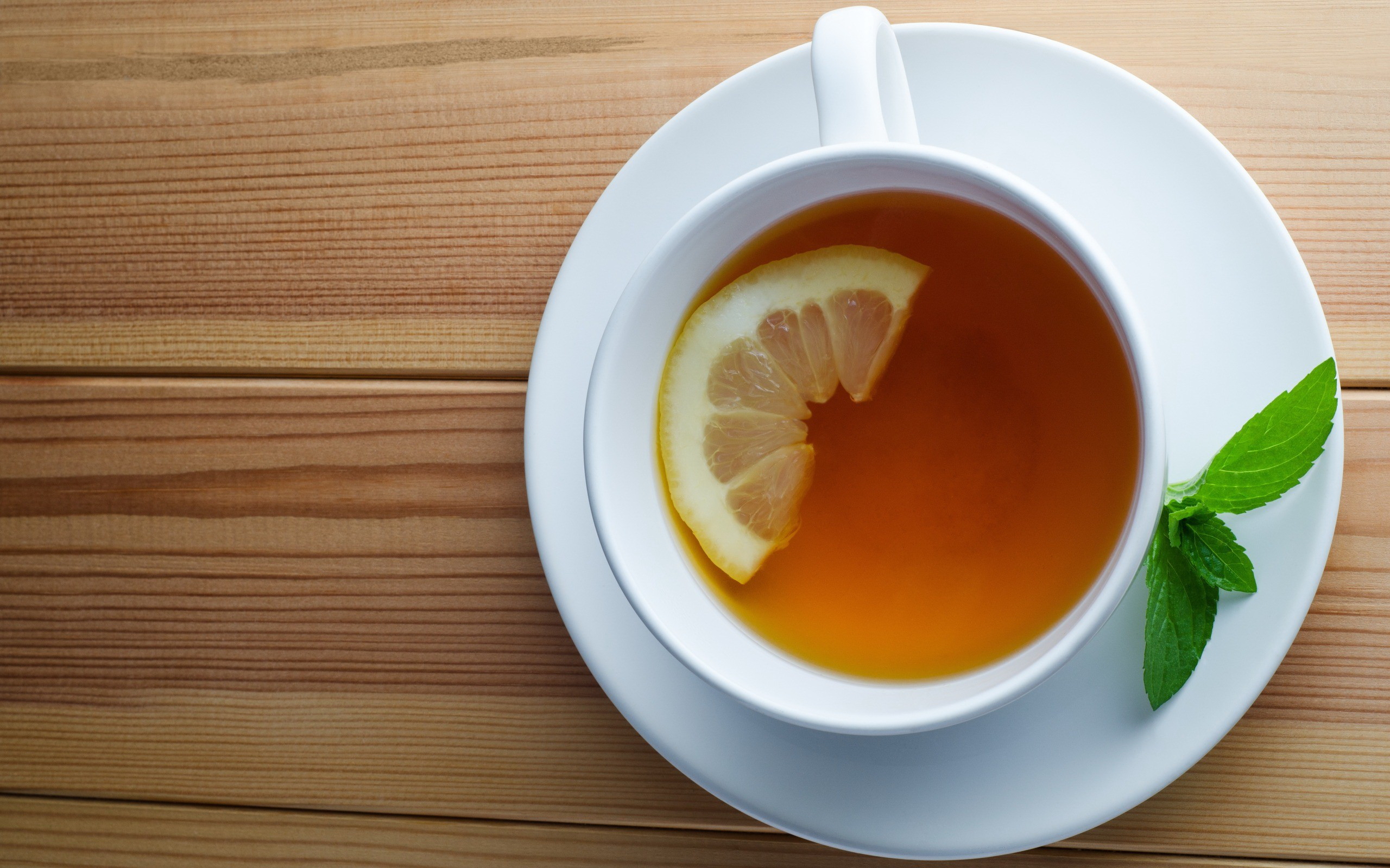 Обои чай чашка лимон на рабочий стол