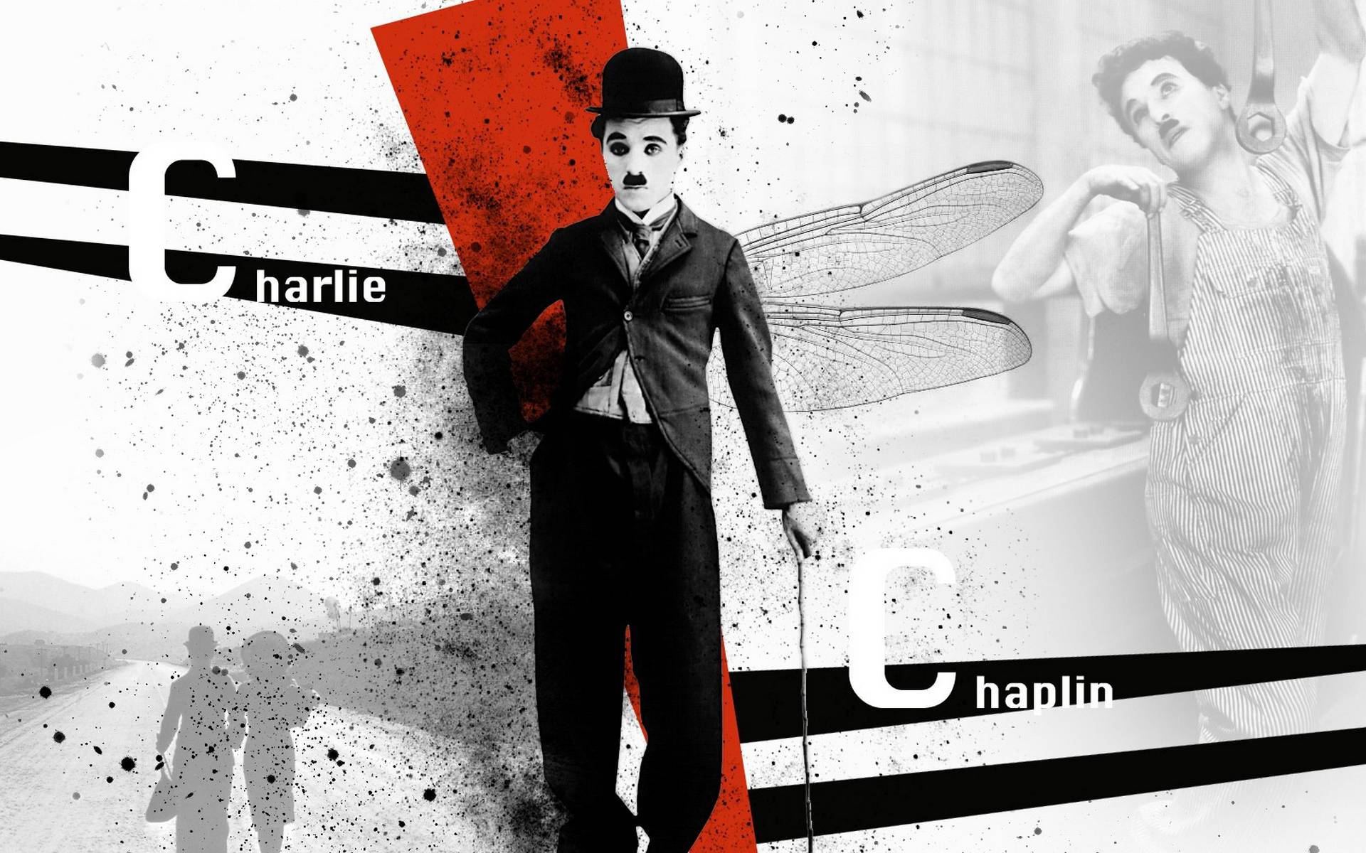 Обои Чарли Чаплин киноактер комик на рабочий стол
