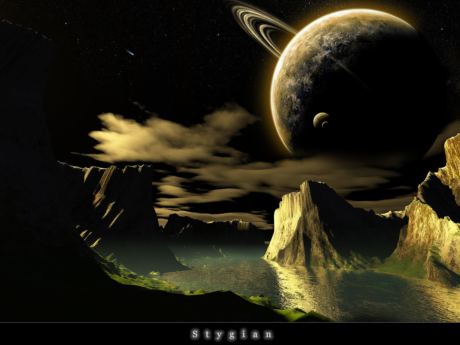 Wallpapers space mountains planet on the desktop