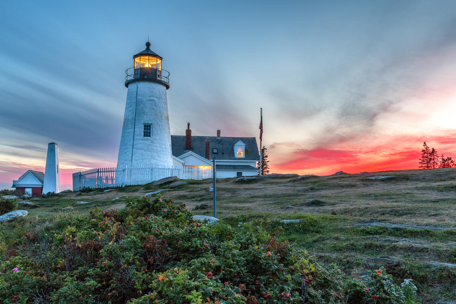 Wallpapers Pemaquid Point New England sunset on the desktop