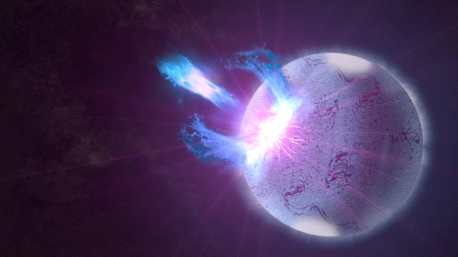 Wallpapers explosion glow planet on the desktop