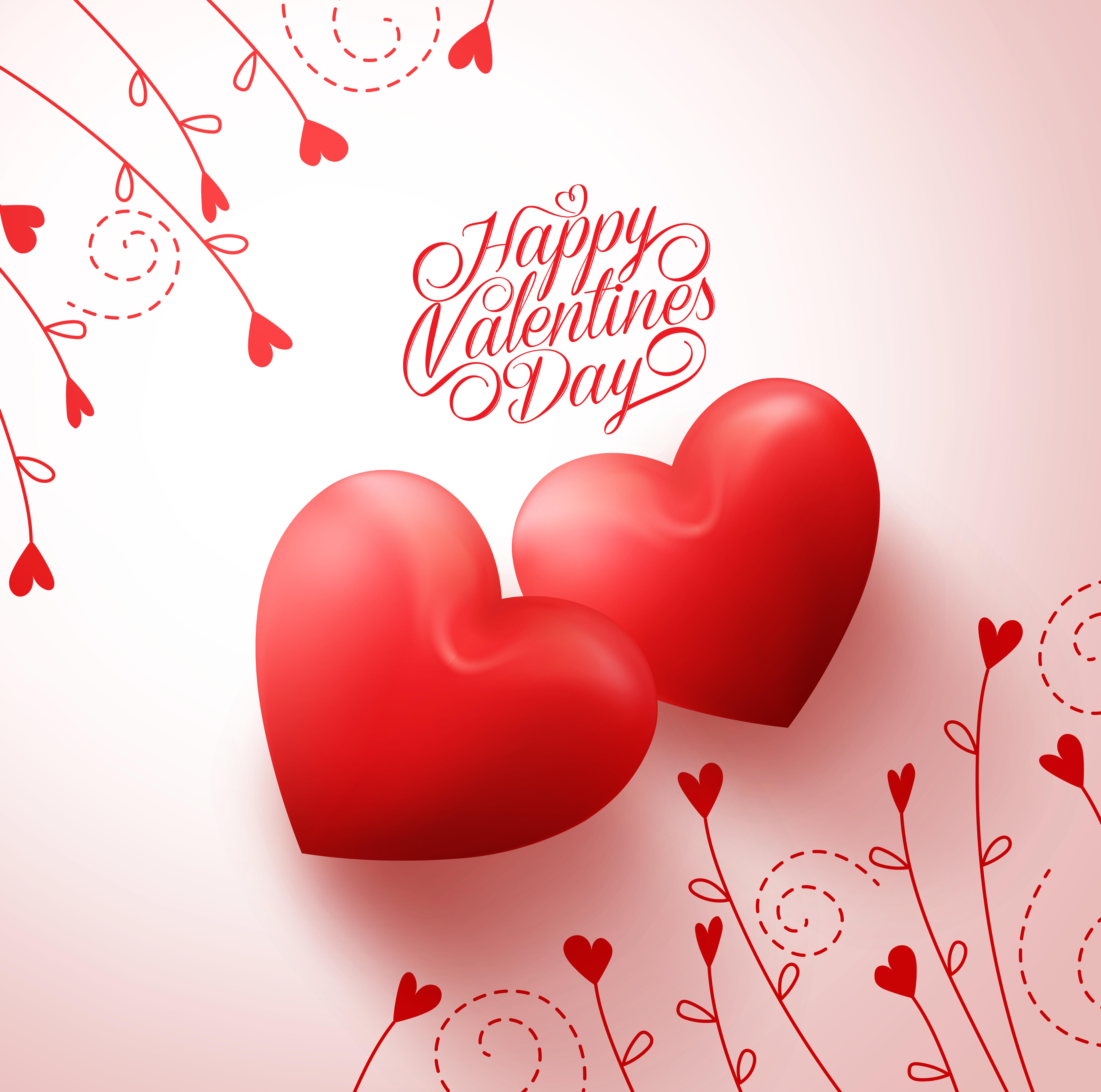 Wallpapers valentines happy valentine`s day hearts on the desktop