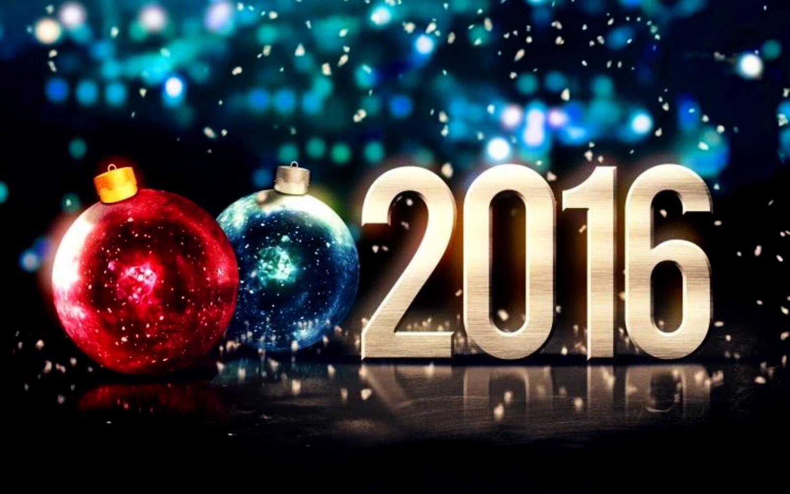 Wallpapers happy new year 2016 inscription on the desktop