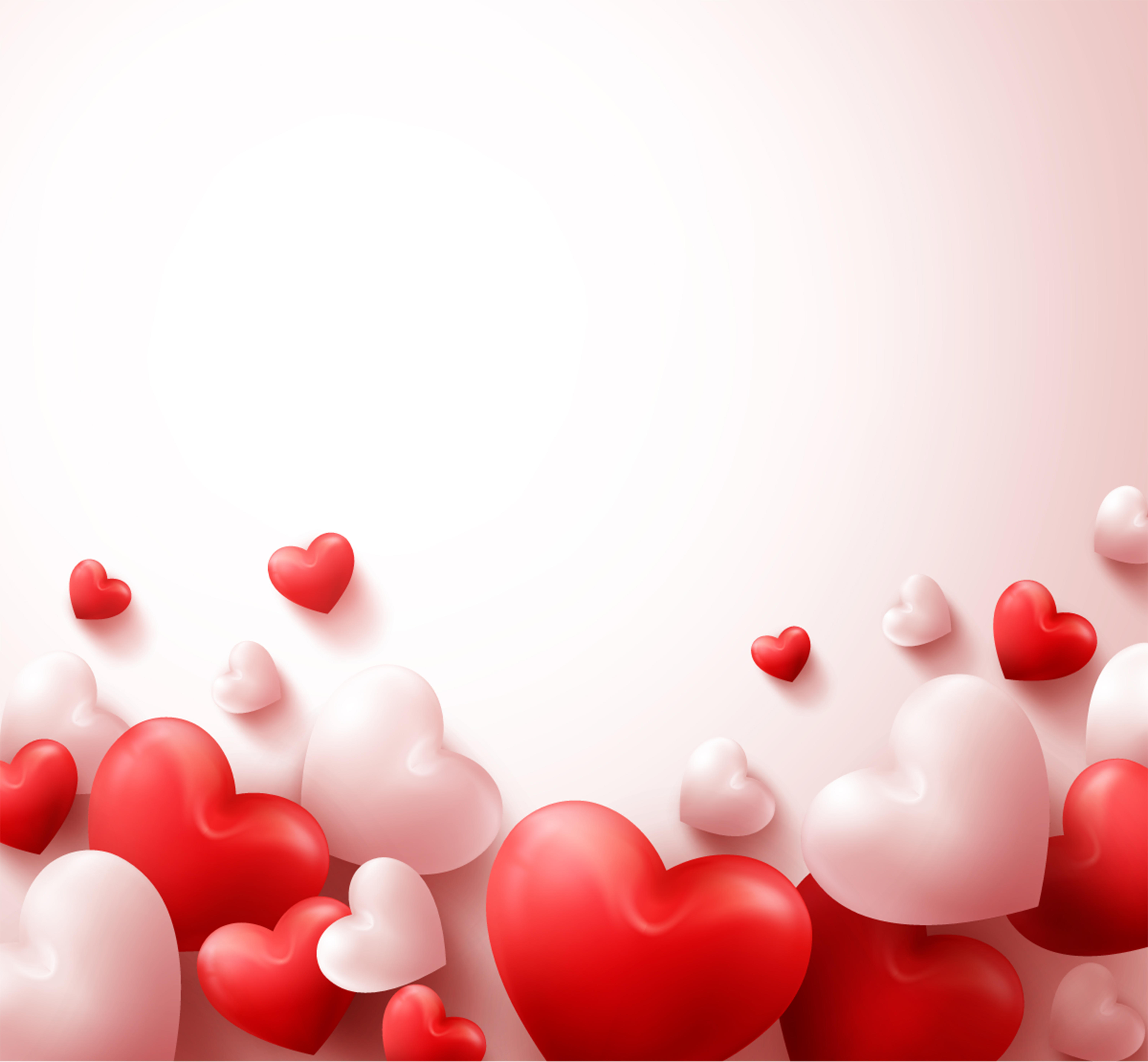 Обои День святого Валентина надувные сердечки валентинки на рабочий стол