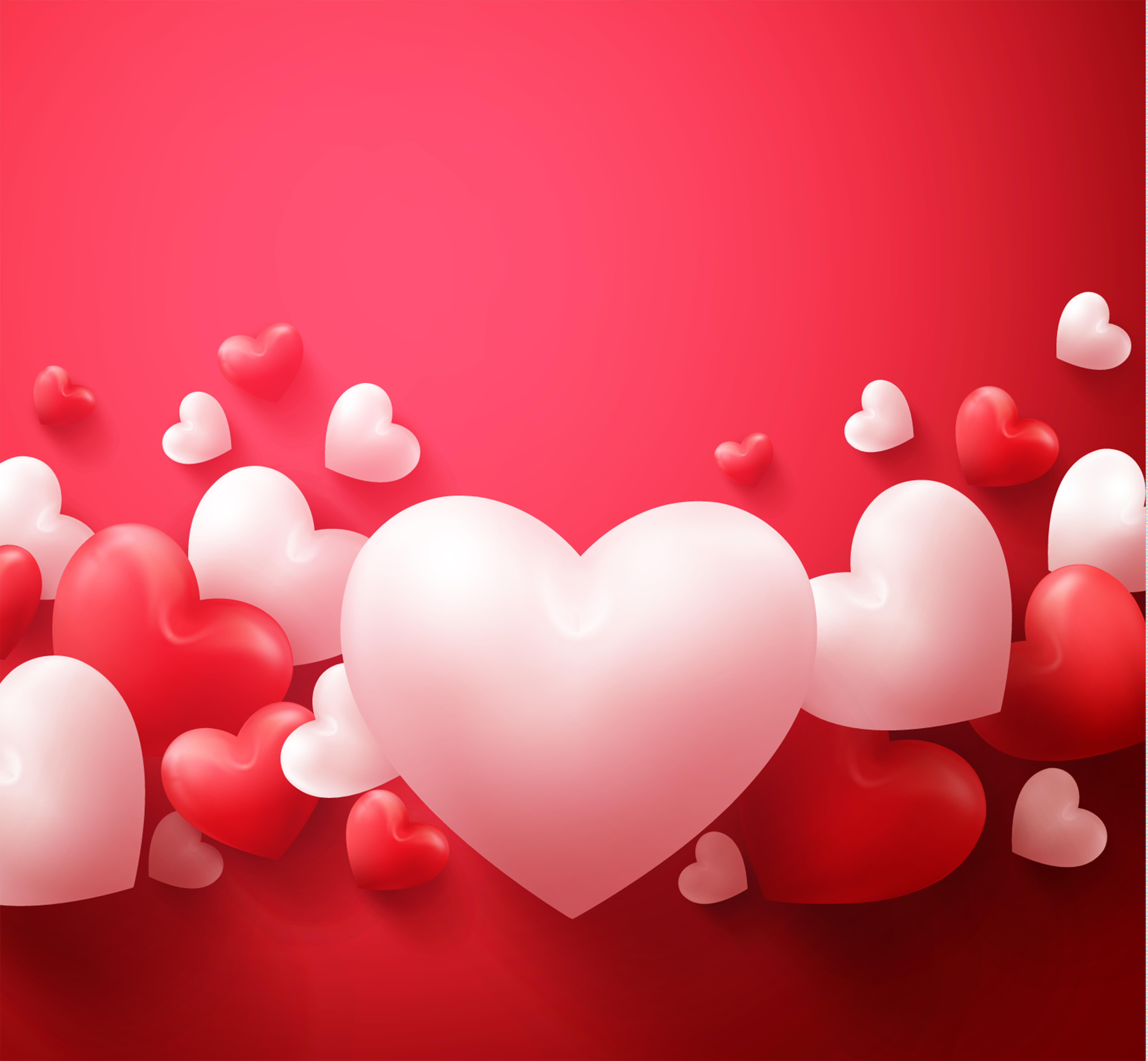 Wallpapers happy valentine`s day Valentine hearts on the desktop