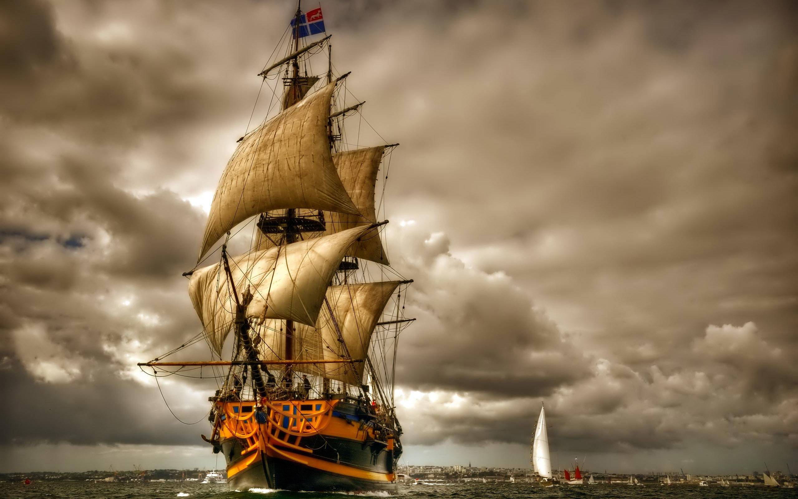 Wallpapers sailboat Navy ships and boats on the desktop
