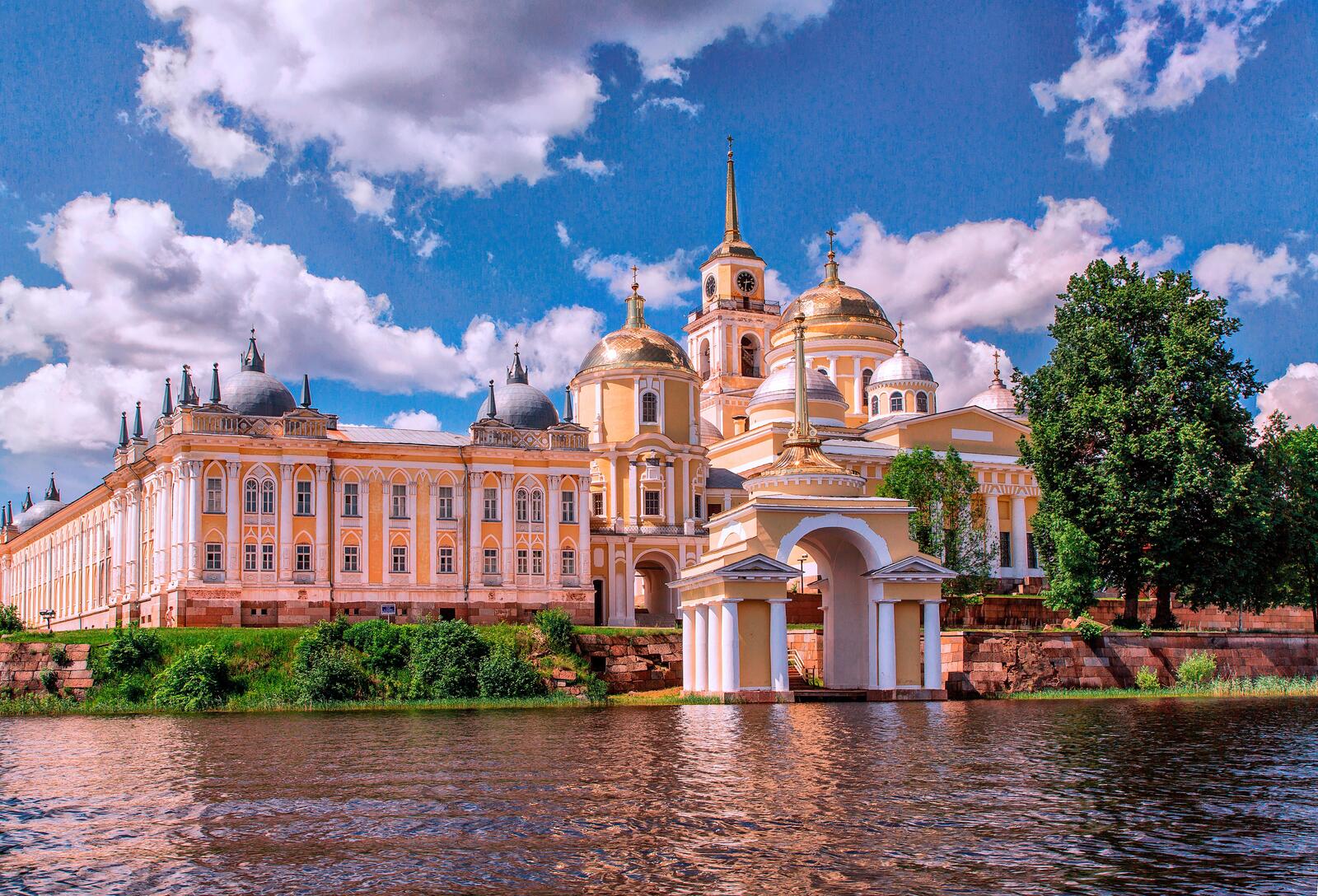 Обои Селигер Нило-Столобенский монастырь Россия на рабочий стол
