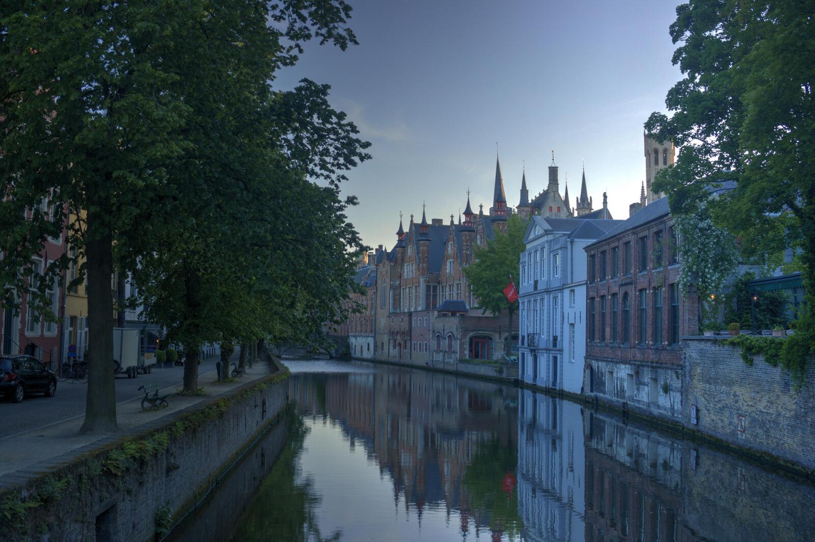 Wallpapers Brugge Belgium canal on the desktop