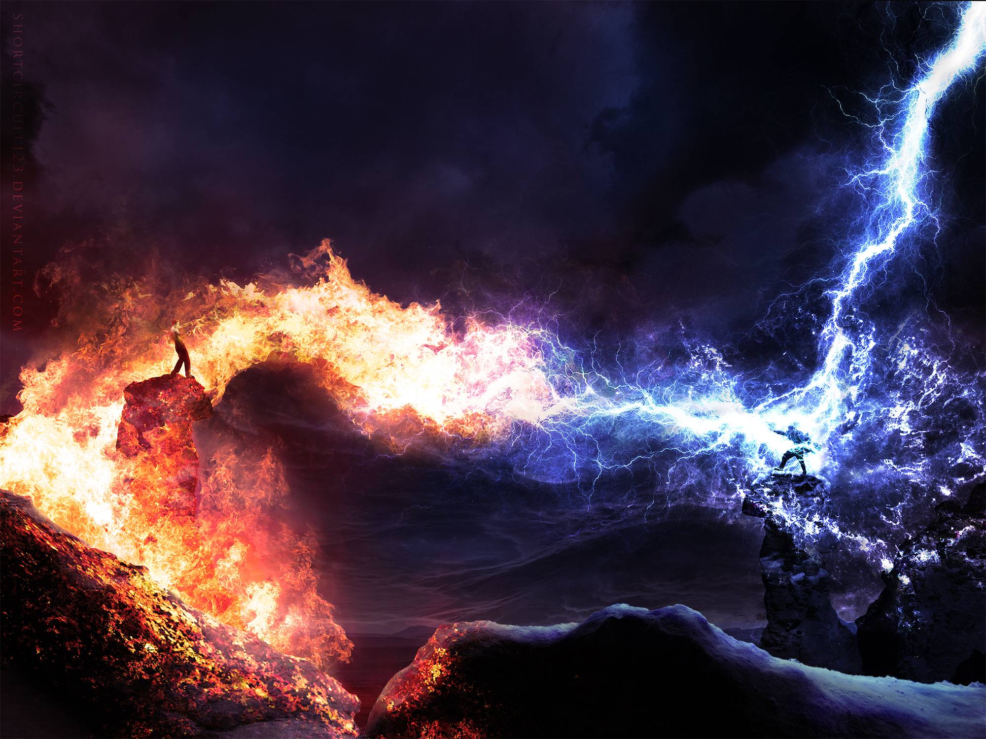 Wallpapers mountains volcano lava on the desktop