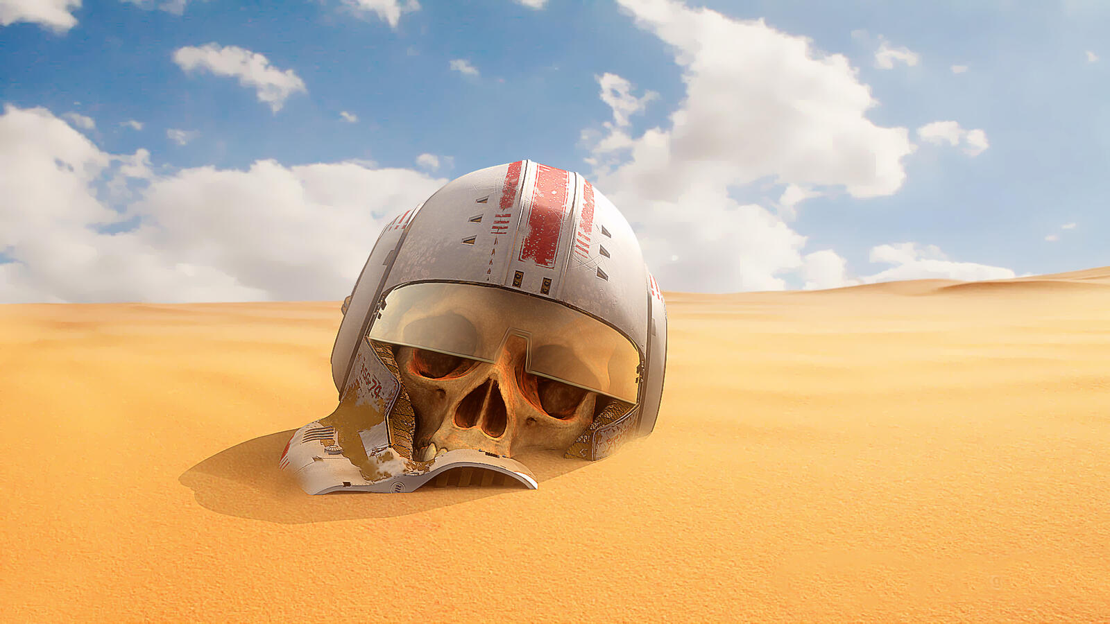 Wallpapers Star Wars helmet skull on the desktop