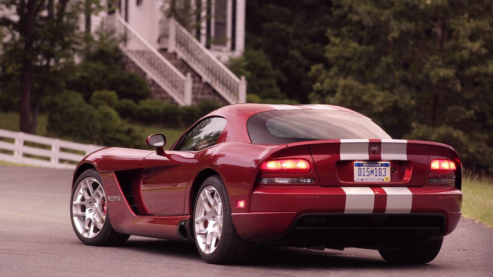 Wallpapers dodge viper sports car cherry on the desktop