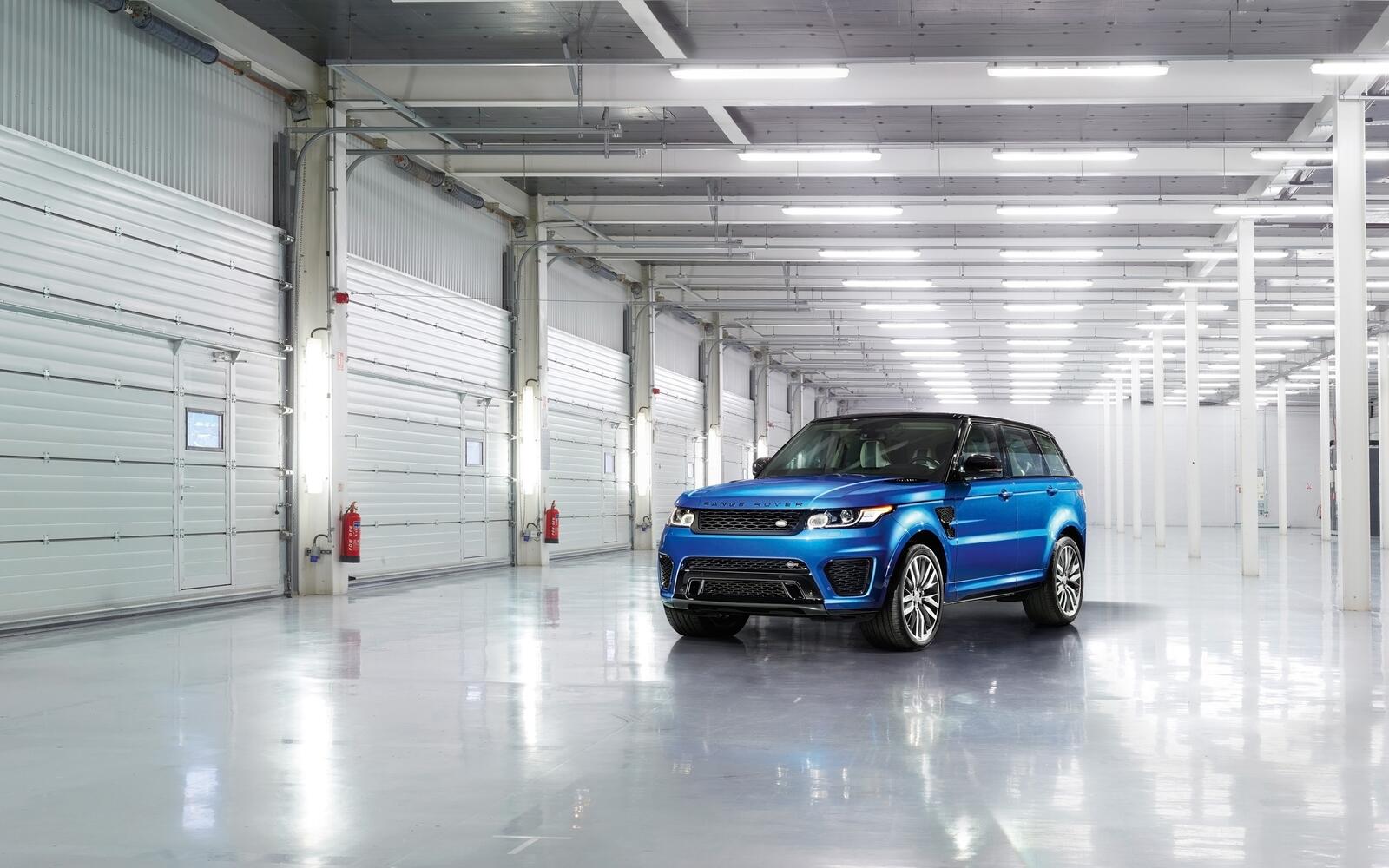 Wallpapers Range Rover Evoque blue crossover on the desktop