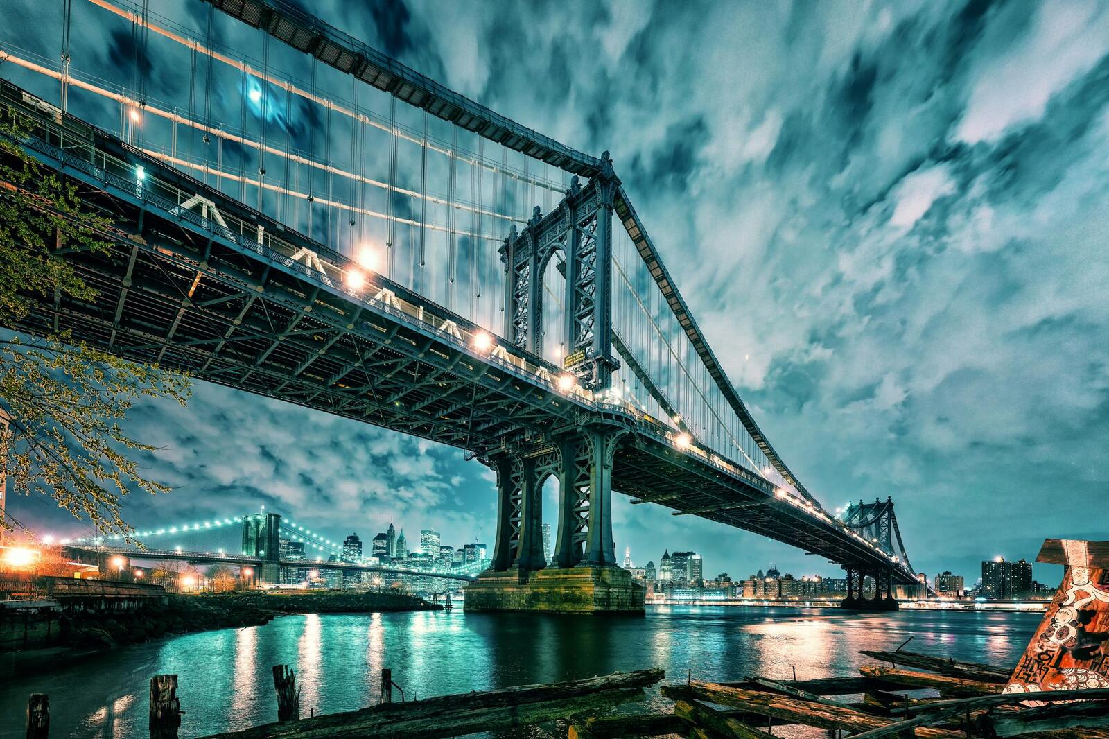 Manhattan Brooklyn Bridge Манхэттен и Бруклинский мост