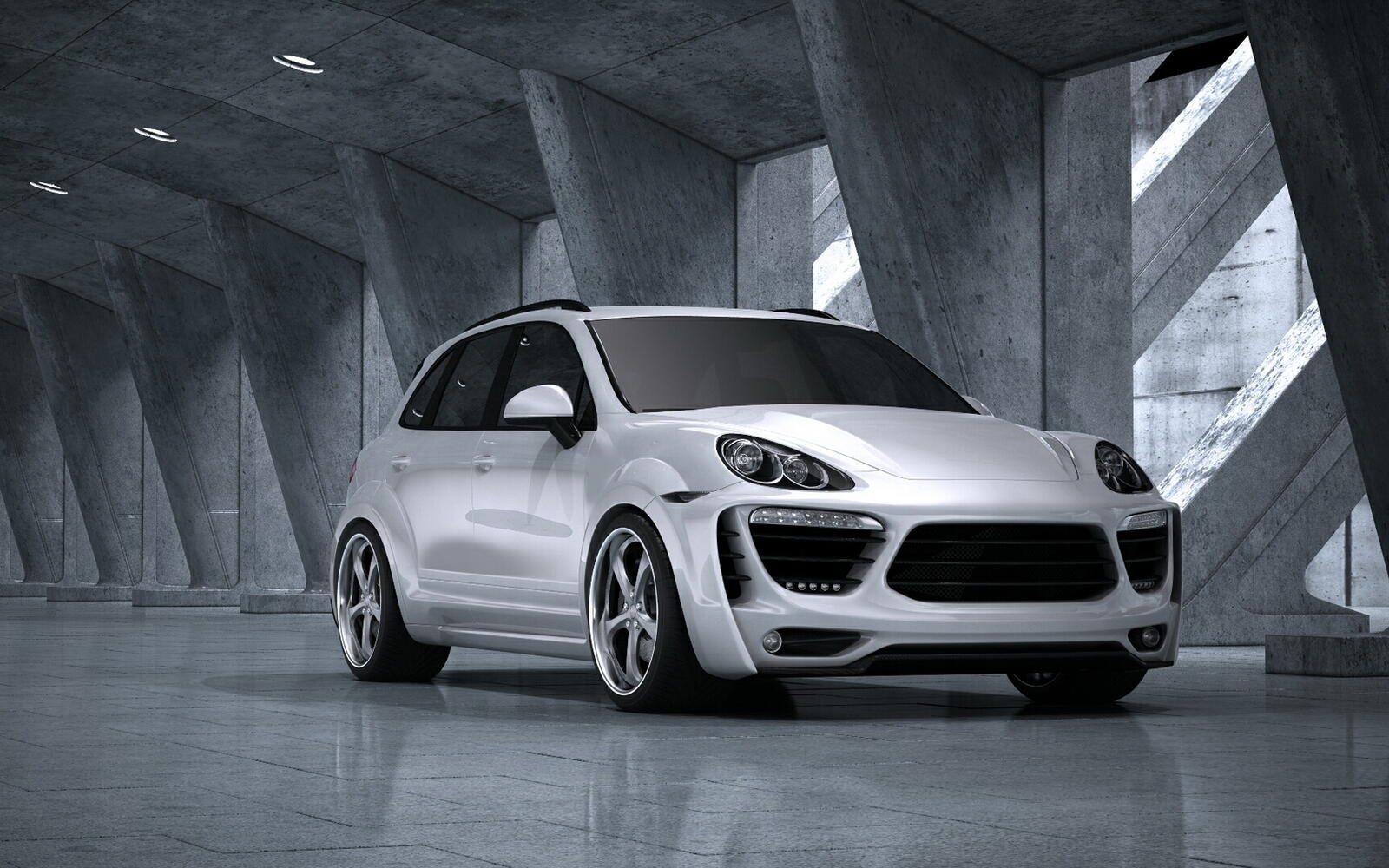 Wallpapers porsche cayenne white crossover on the desktop