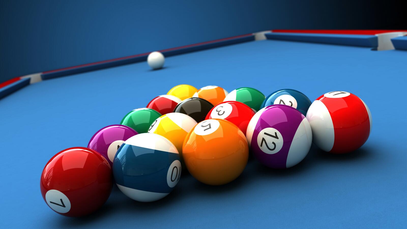 Wallpapers billiards balls colorful on the desktop