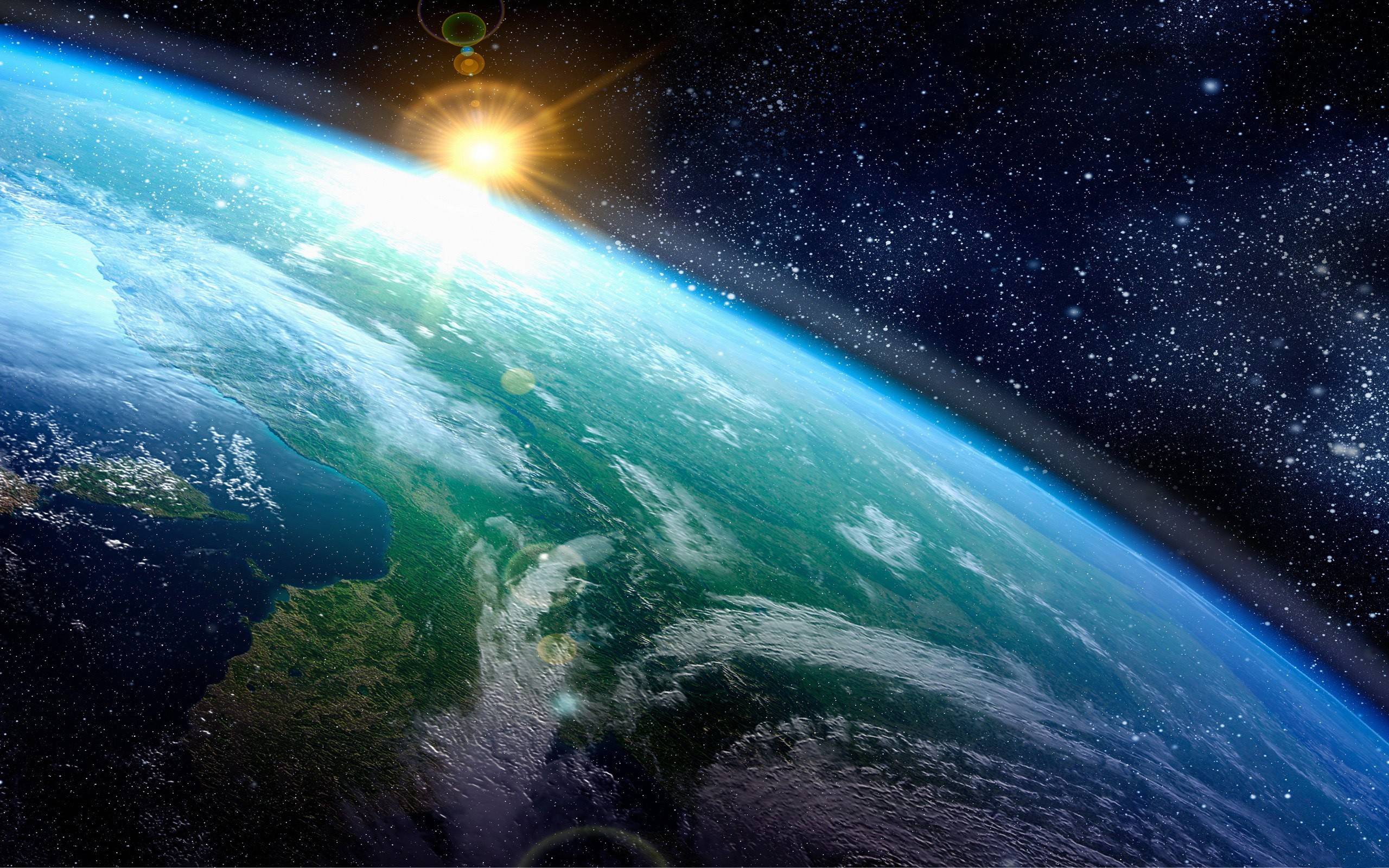 Фото бесплатно космический восход солнца, планета, Земля