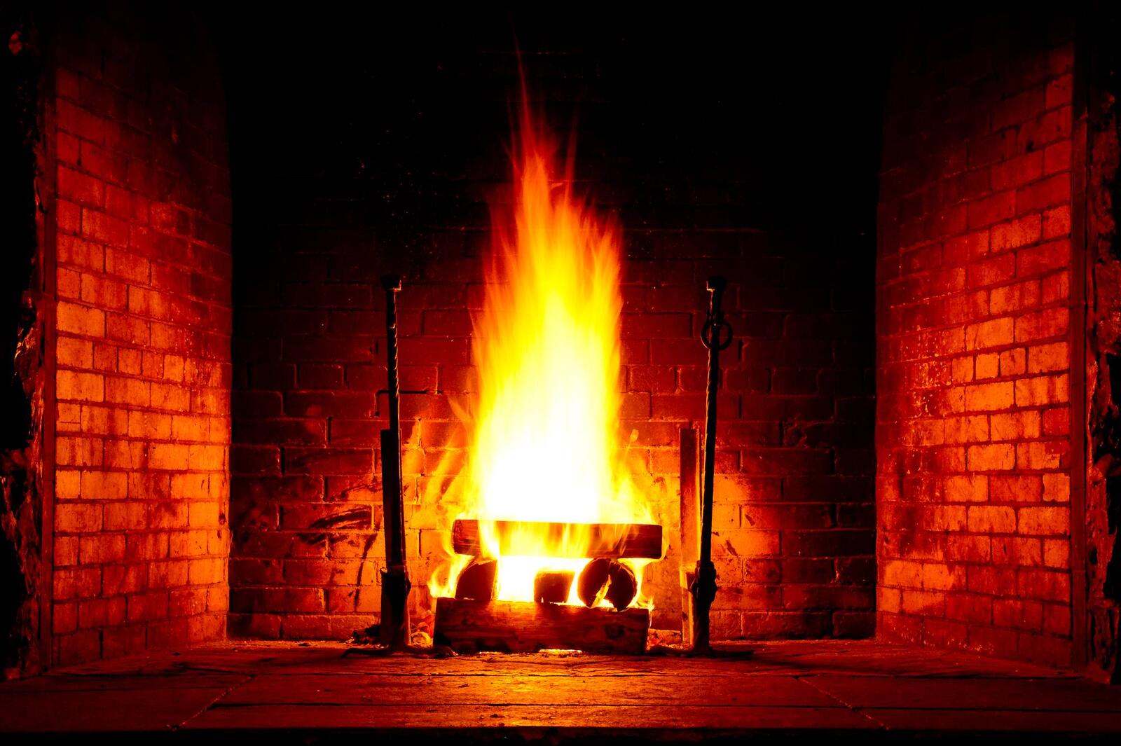 Wallpapers stove fireplace firewood on the desktop