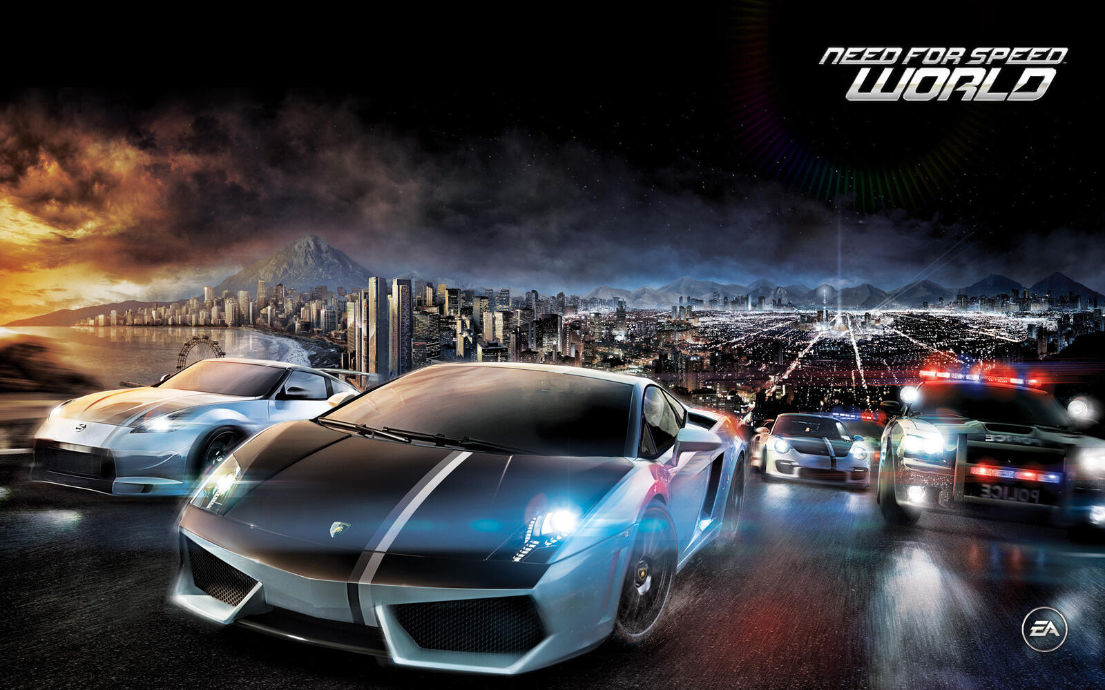 Wallpapers need for speed city night on the desktop