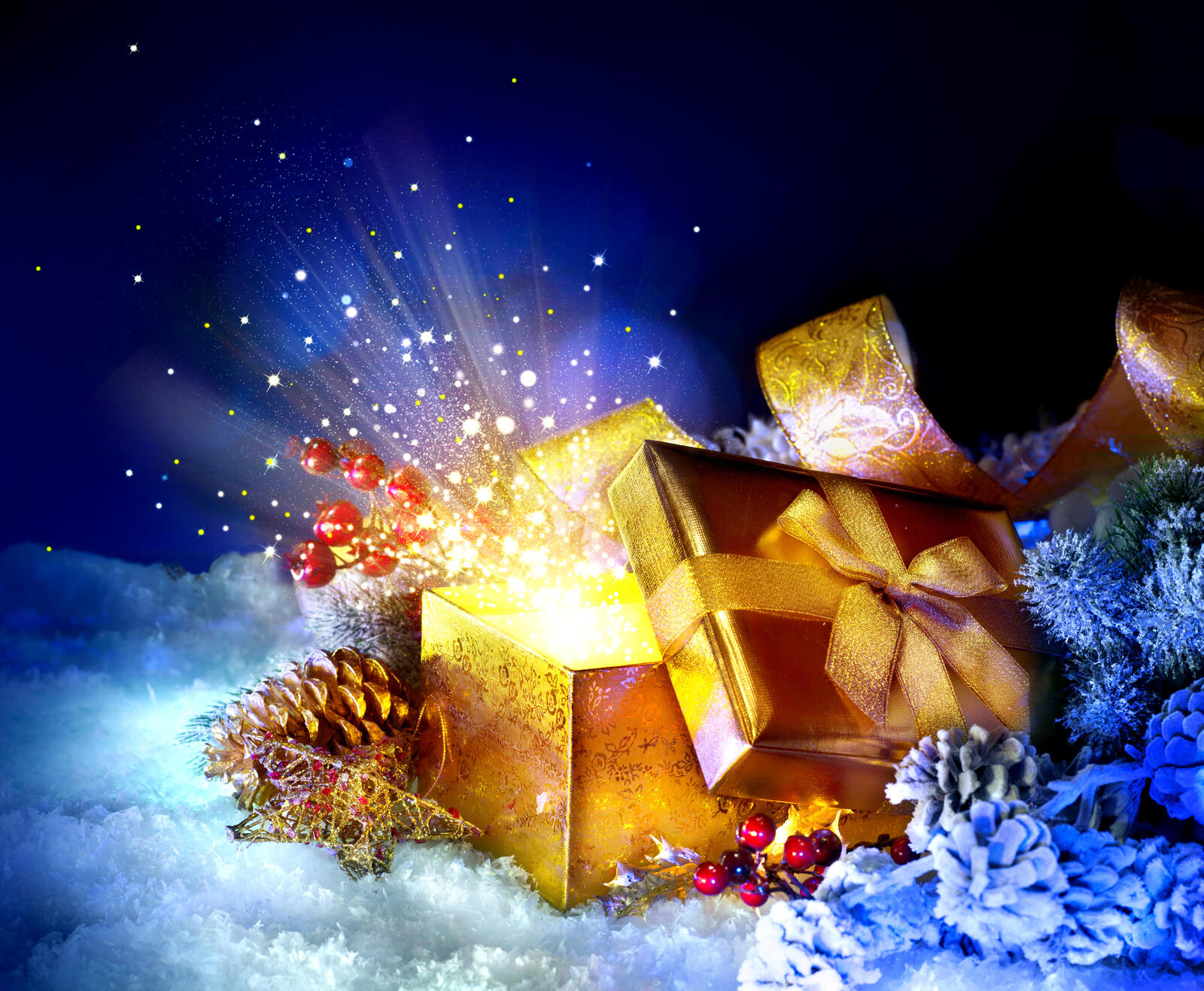 Wallpapers Christmas gifts New Year wallpapers on the desktop