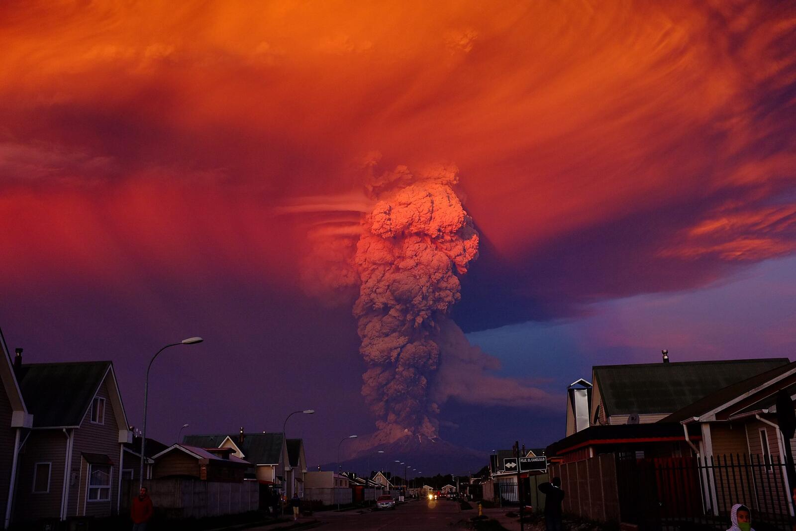 Обои eruption calbuco volcano los-lagos на рабочий стол