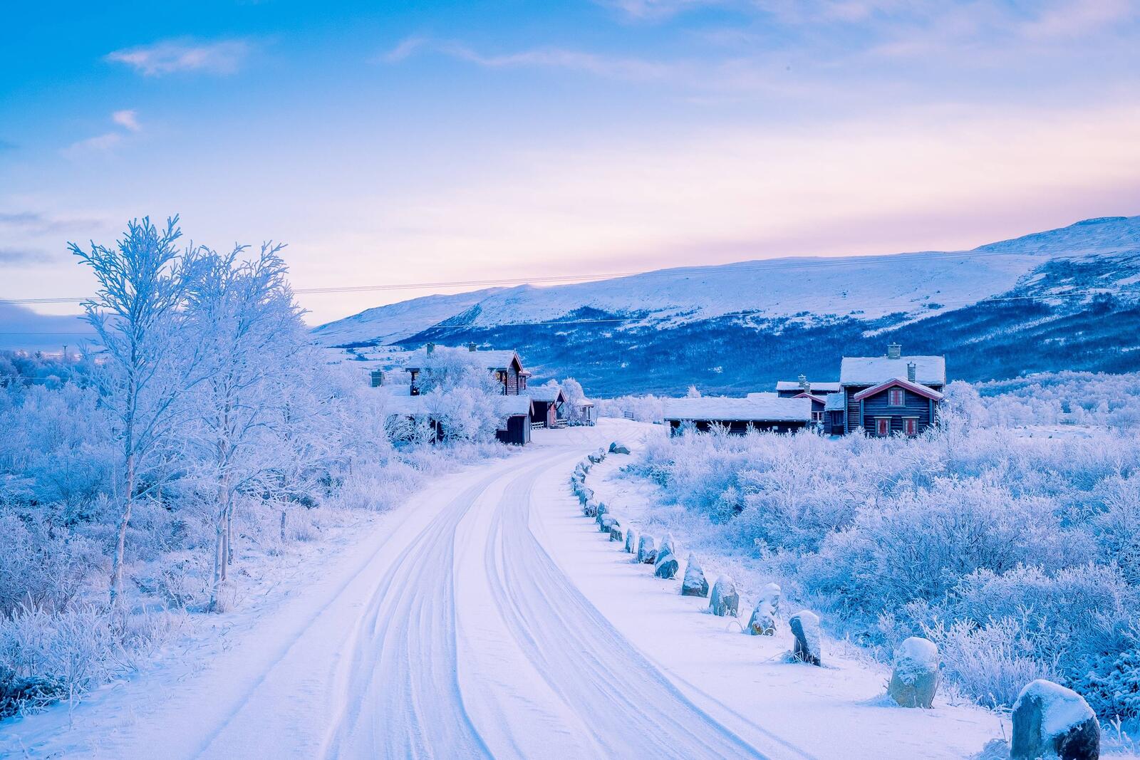 Обои норвегия зима снег на рабочий стол