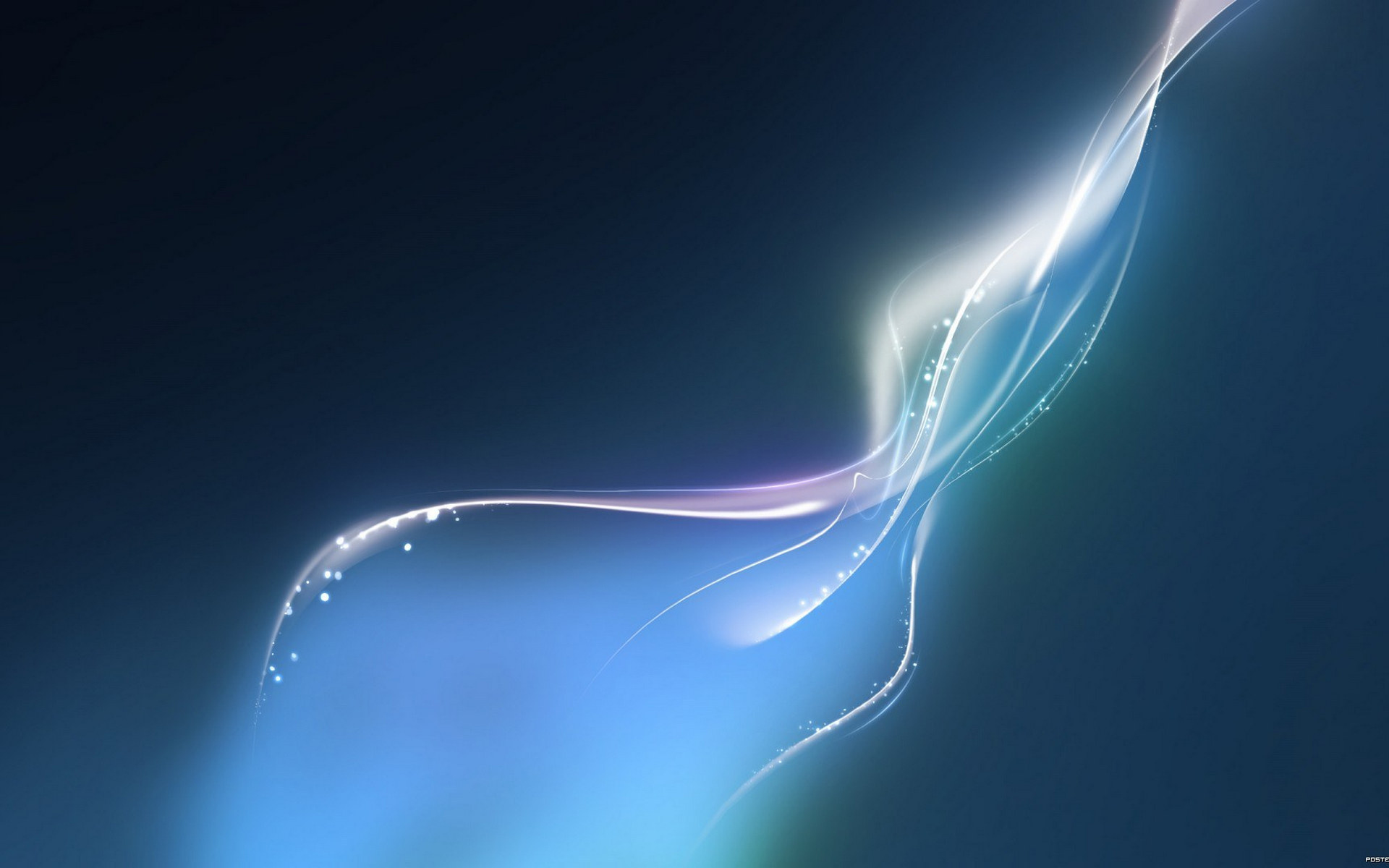 Wallpapers splash waves glow on the desktop