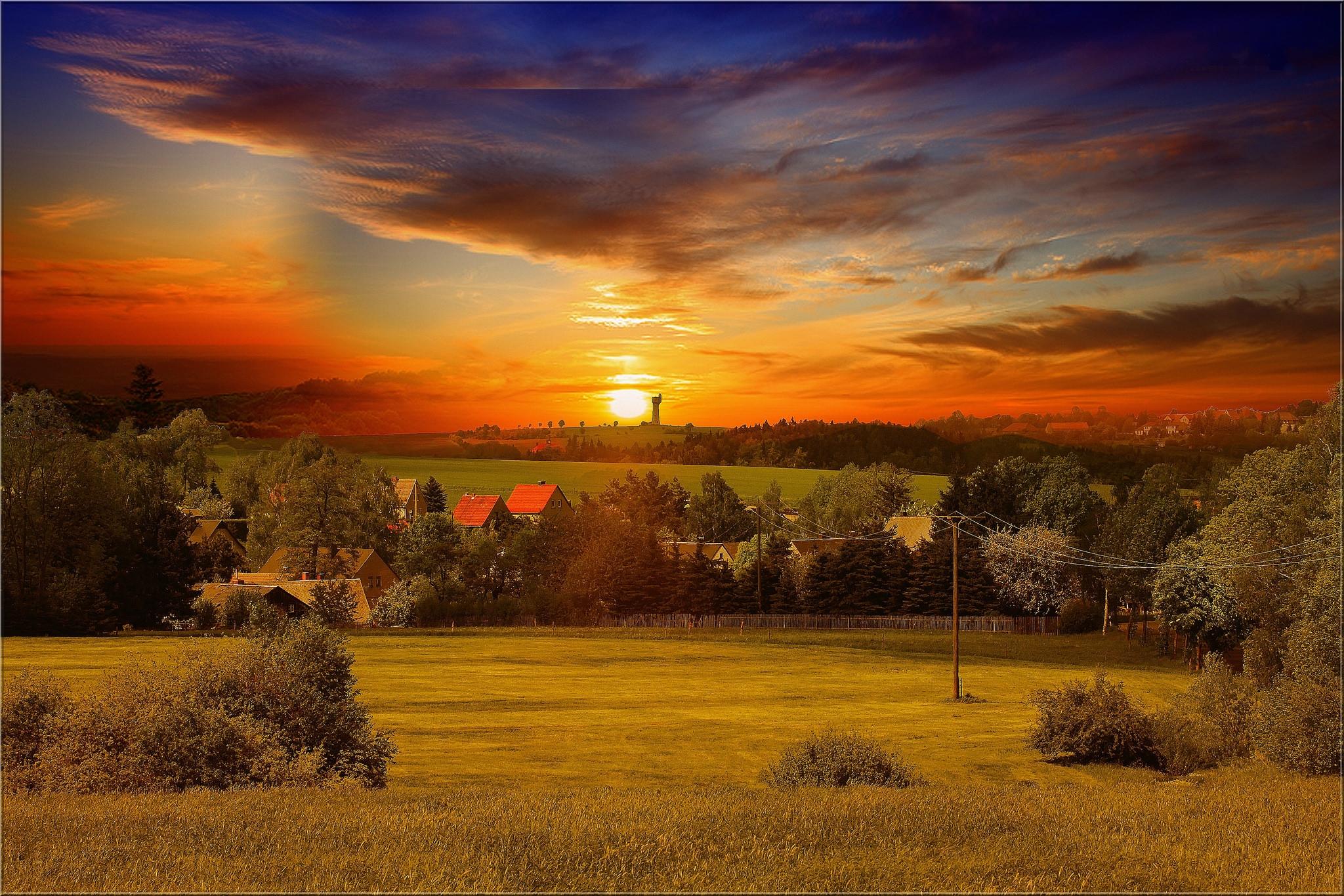 Wallpapers Brownsdorf Germany sunset on the desktop