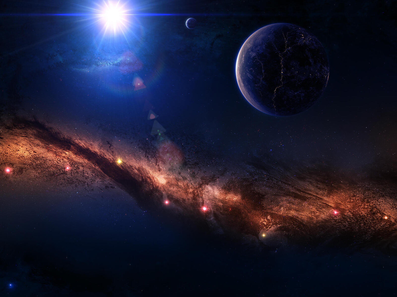Wallpapers stars planets cosmos on the desktop