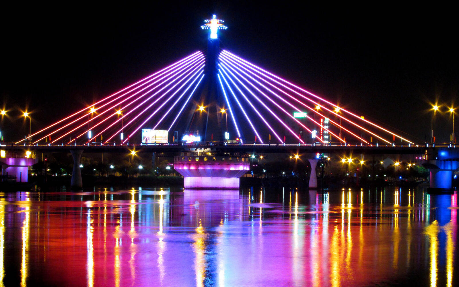 Wallpapers China laser show river on the desktop