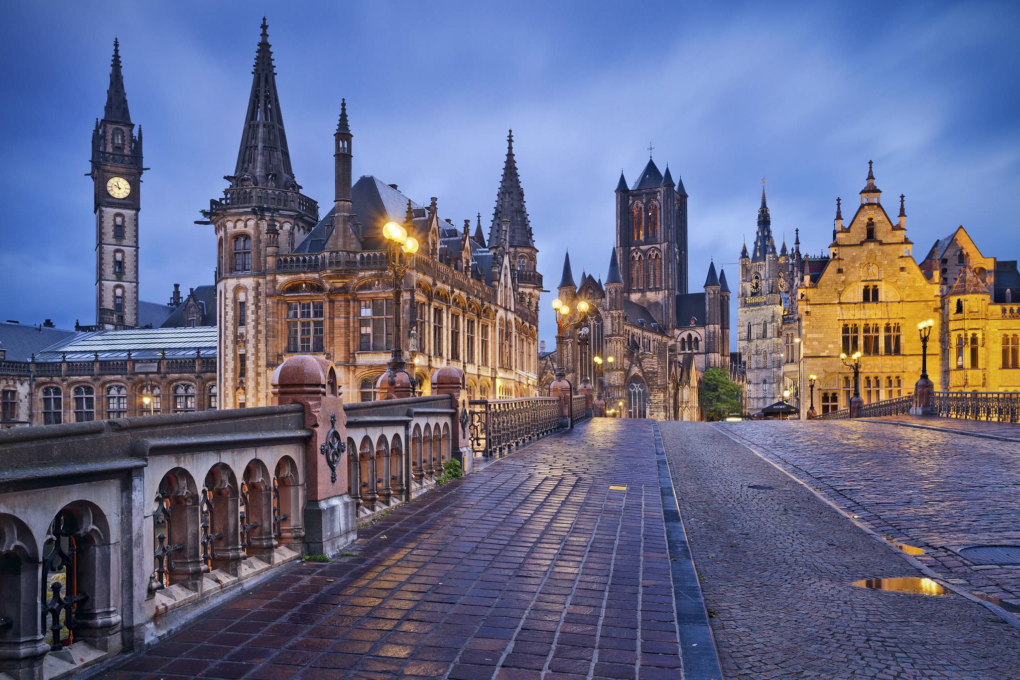 Photo free a city in Flanders, in Belgium, Gent