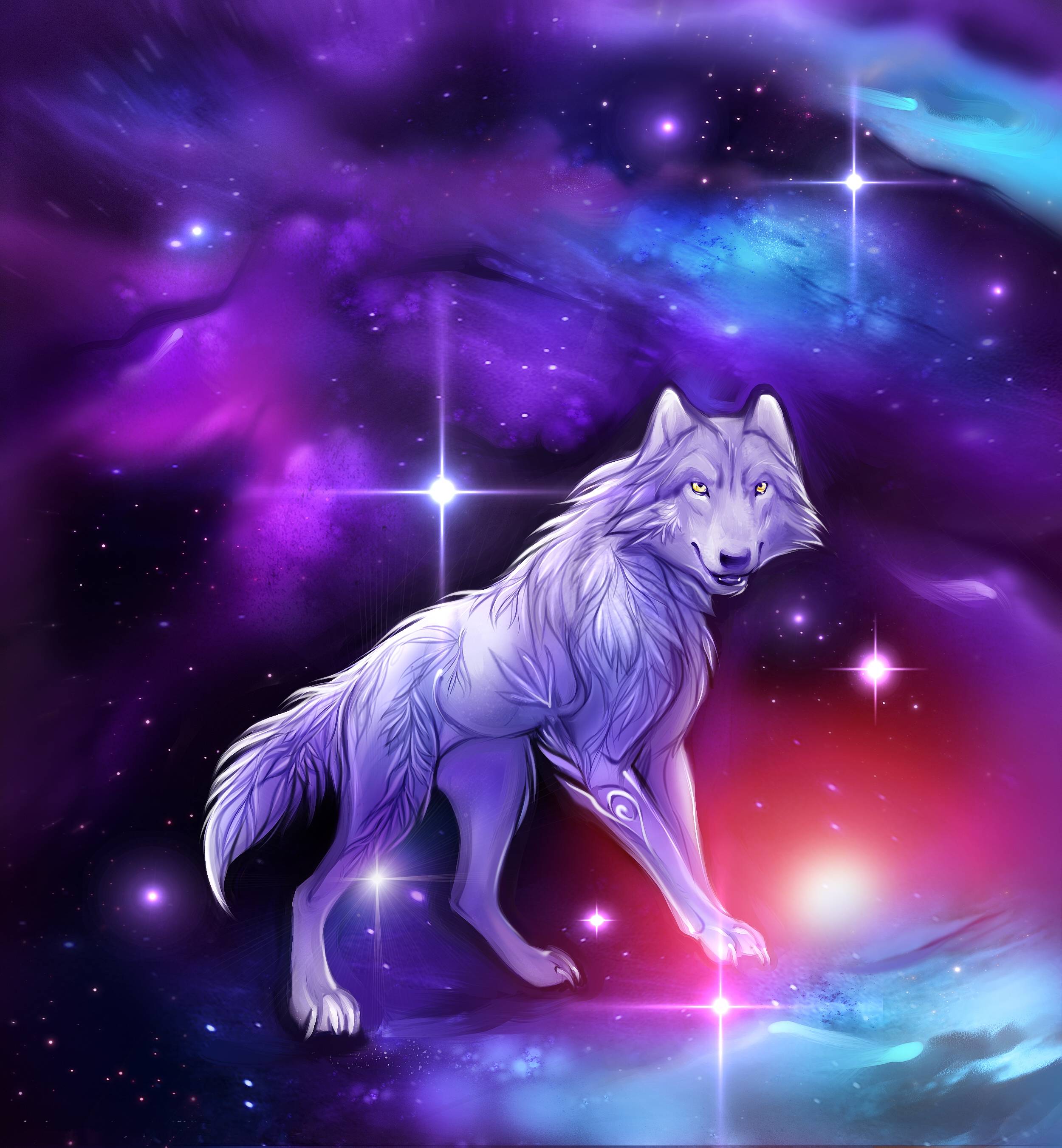 Wallpapers wolf universe 3d on the desktop