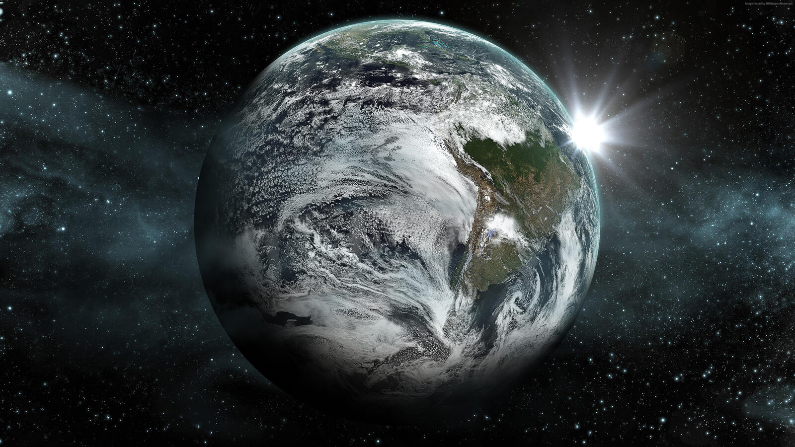 Обои планет Земля вид из космоса на рабочий стол