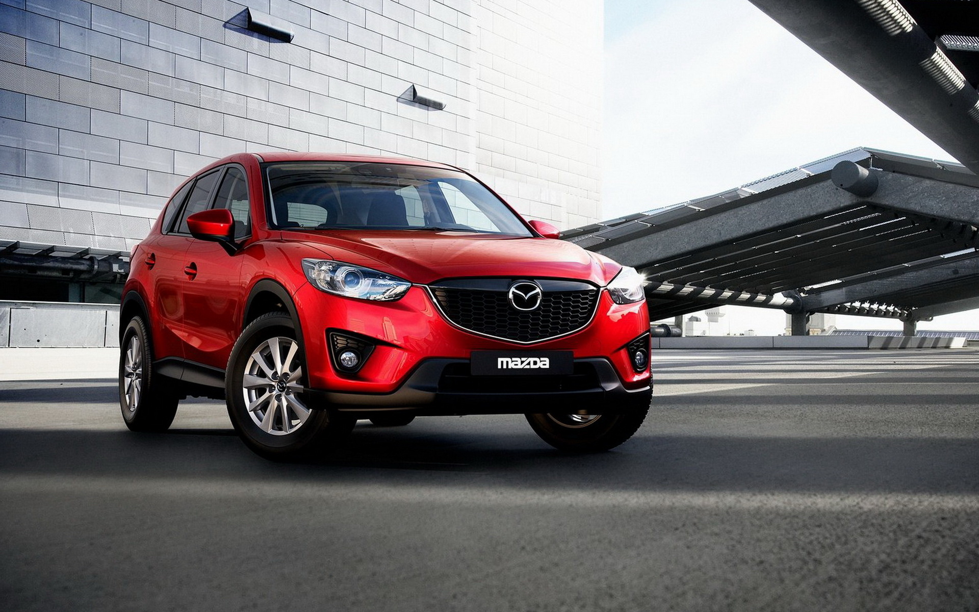 Wallpapers Mazda red crossover on the desktop