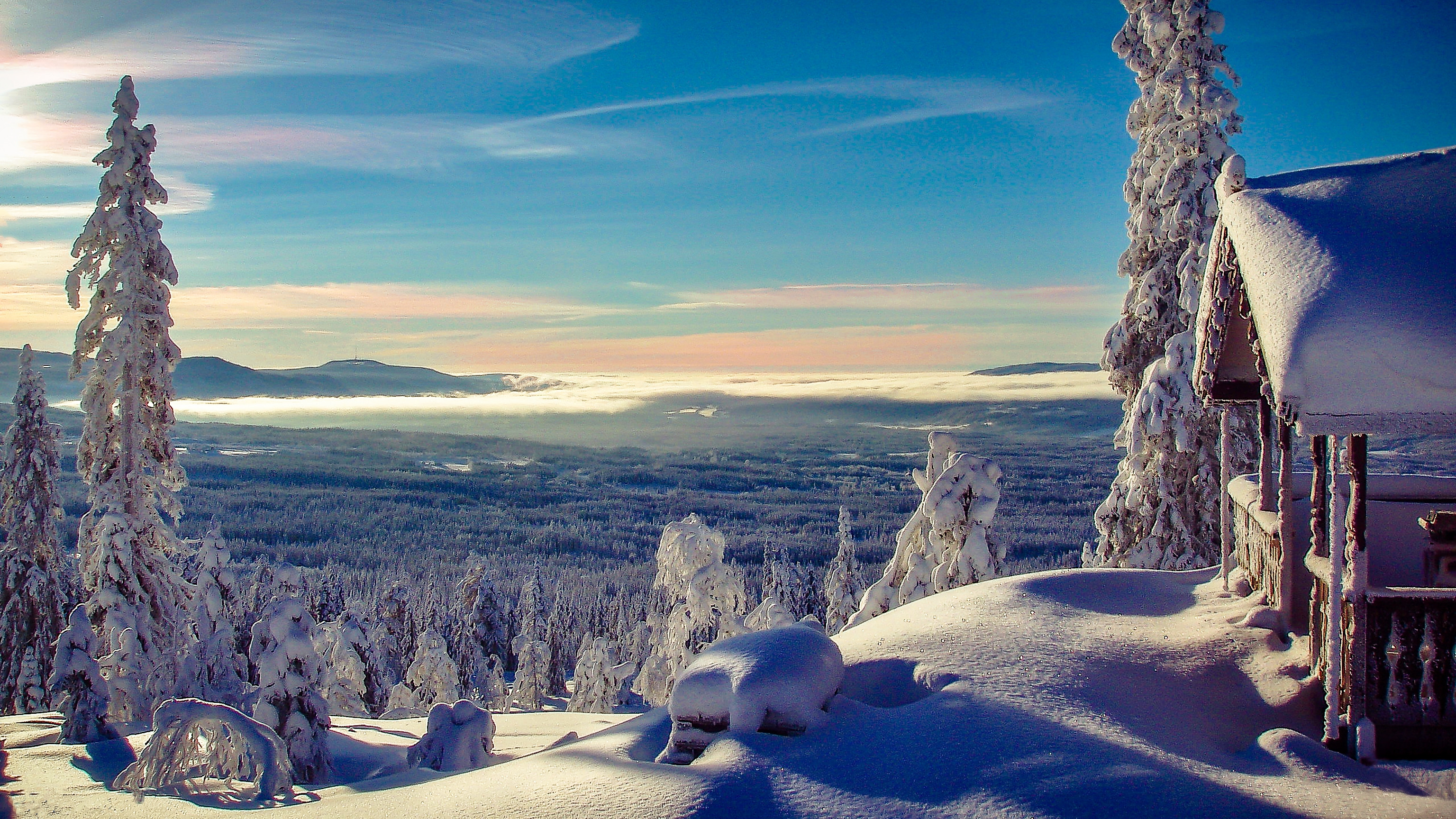 Обои Norwegian Winter горы зима на рабочий стол