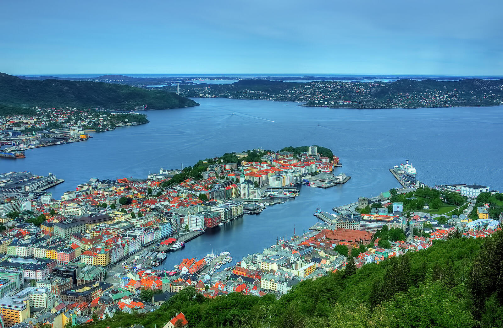 Wallpapers Bergen Norway city on the desktop